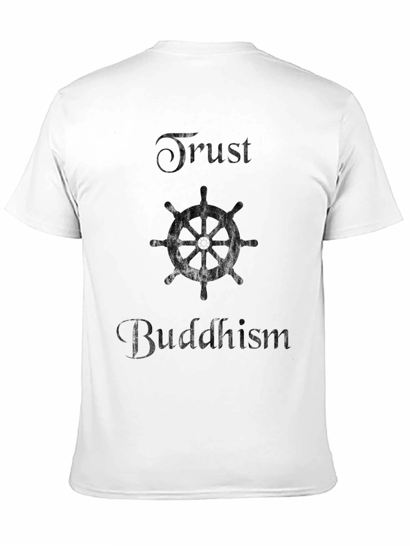 Trust Buddhism Graphic Tee - Mens Black T-Shirt