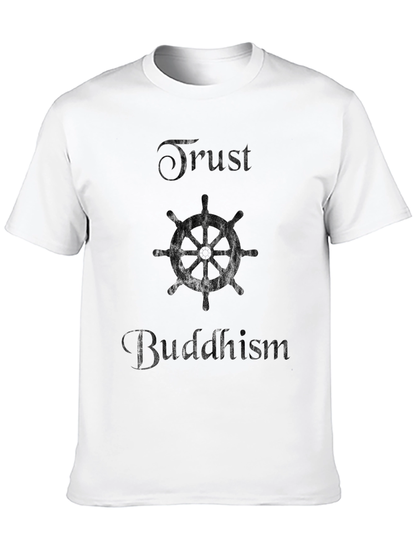 Trust Buddhism Graphic Tee - Mens Black T-Shirt