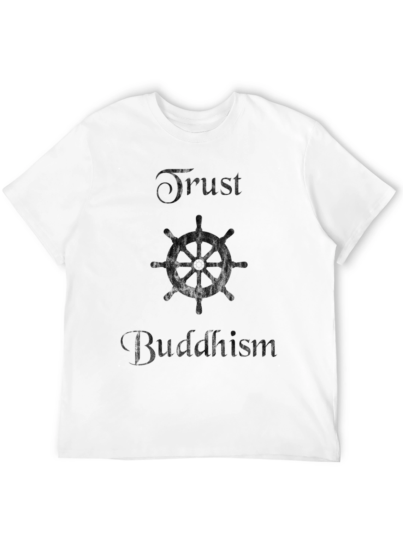 Trust Buddhism Graphic Tee - Mens Black T-Shirt