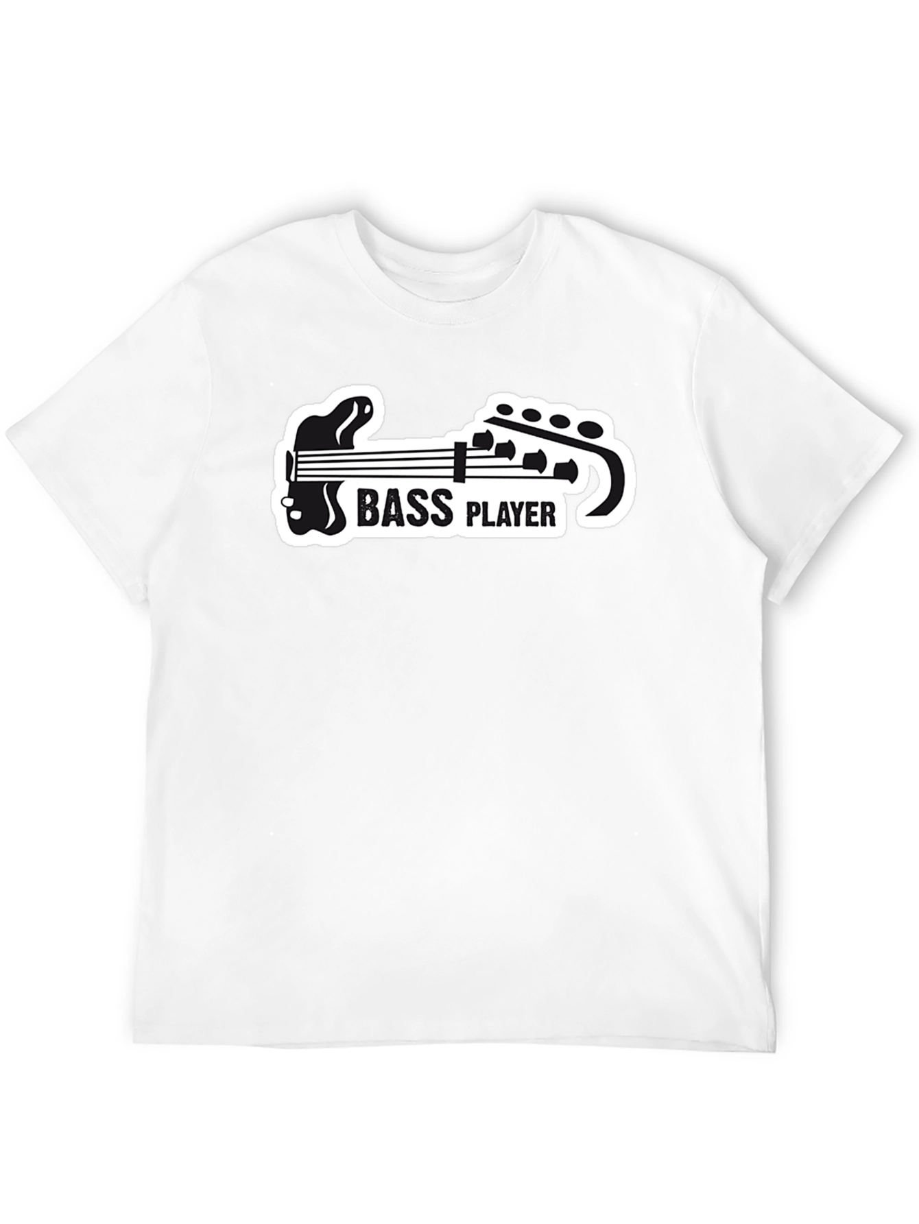 Bass Player Graphic T-Shirt - Black Cotton Tee