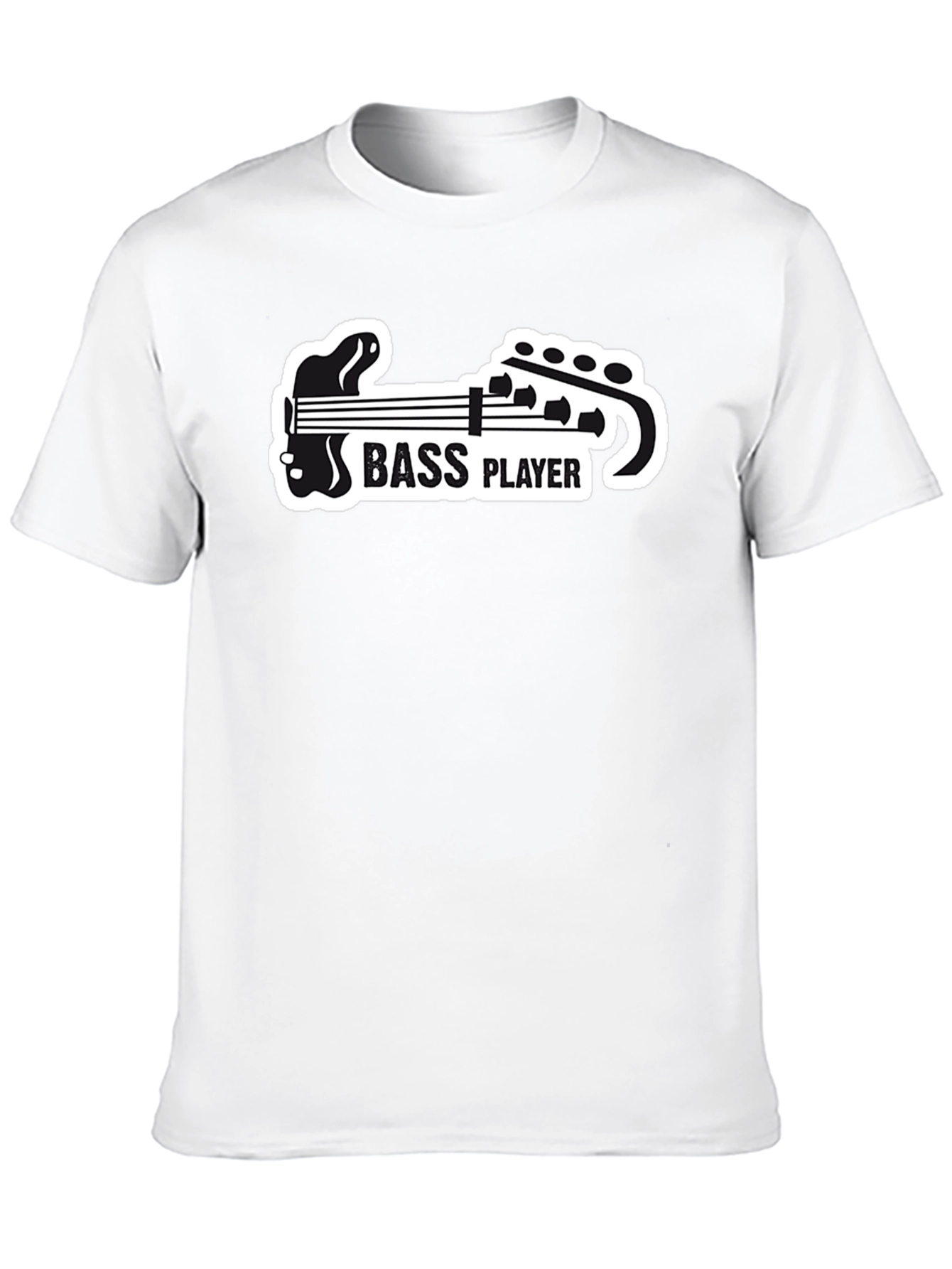 Bass Player Graphic T-Shirt - Black Cotton Tee