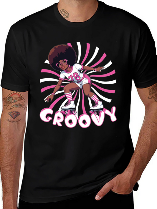 Groovy Roller Skate T-Shirt - Vintage 70s Style
