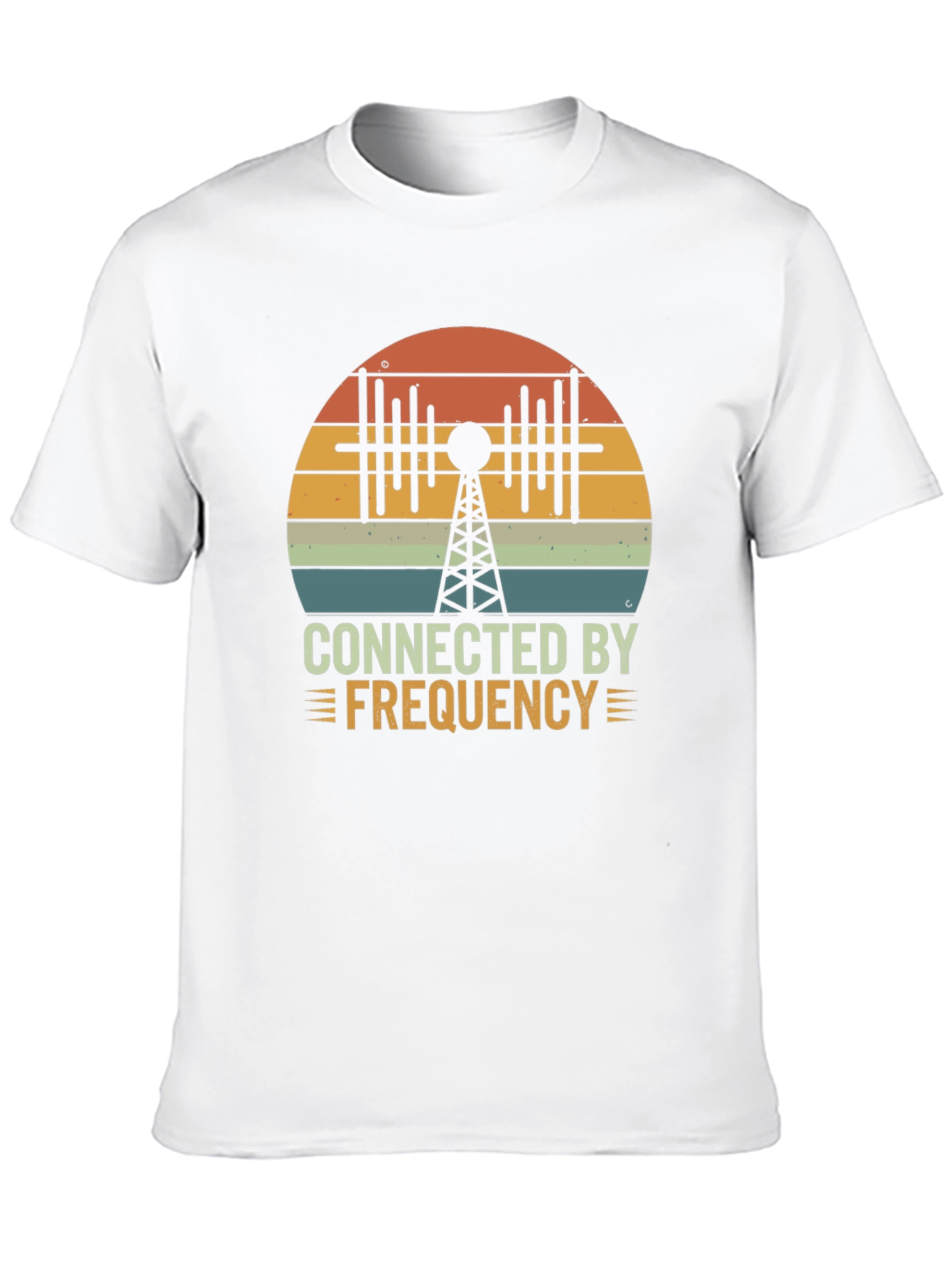 Connected By Frequency Retro Graphic T-Shirt