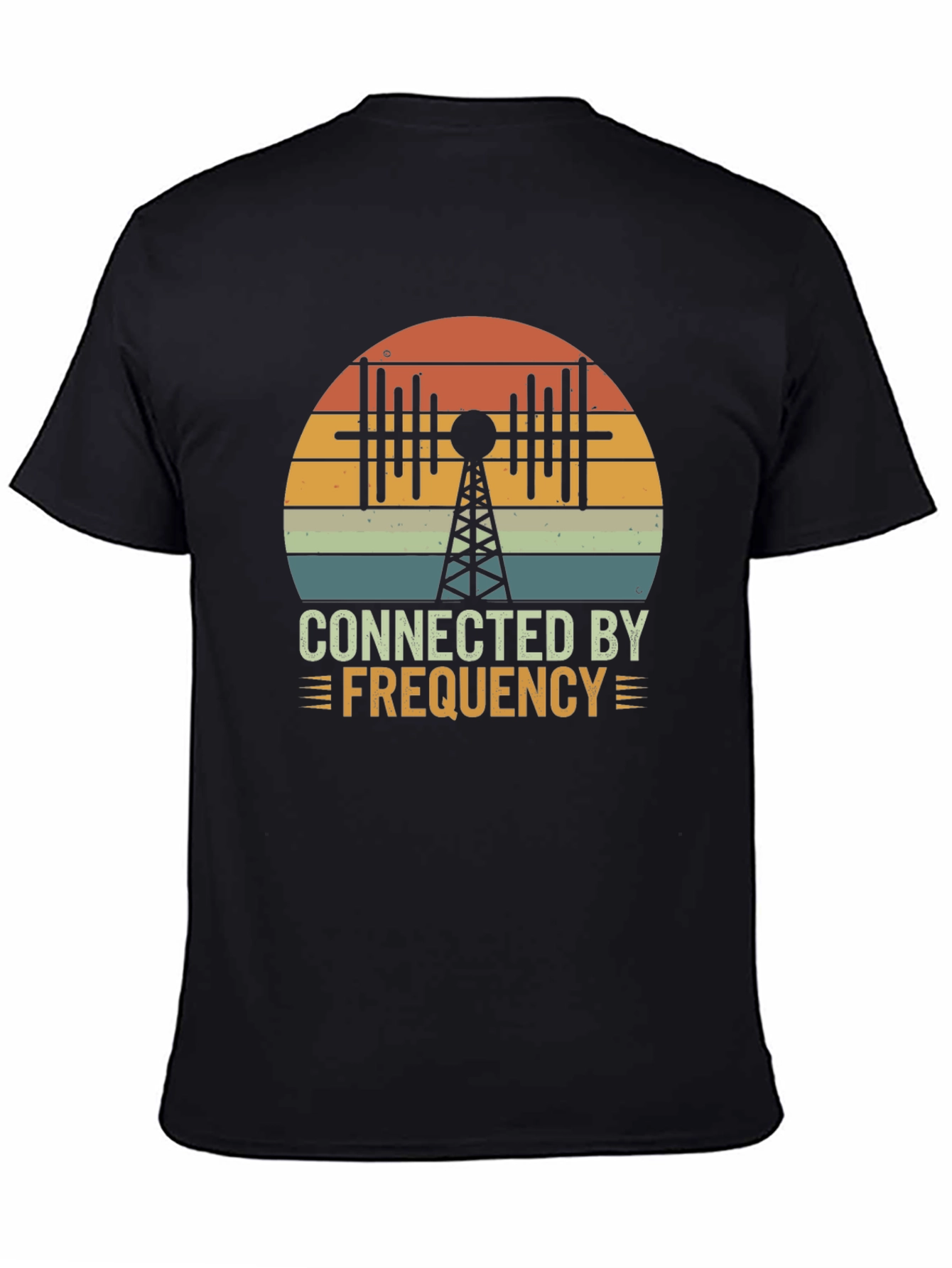 Connected By Frequency Retro Graphic T-Shirt