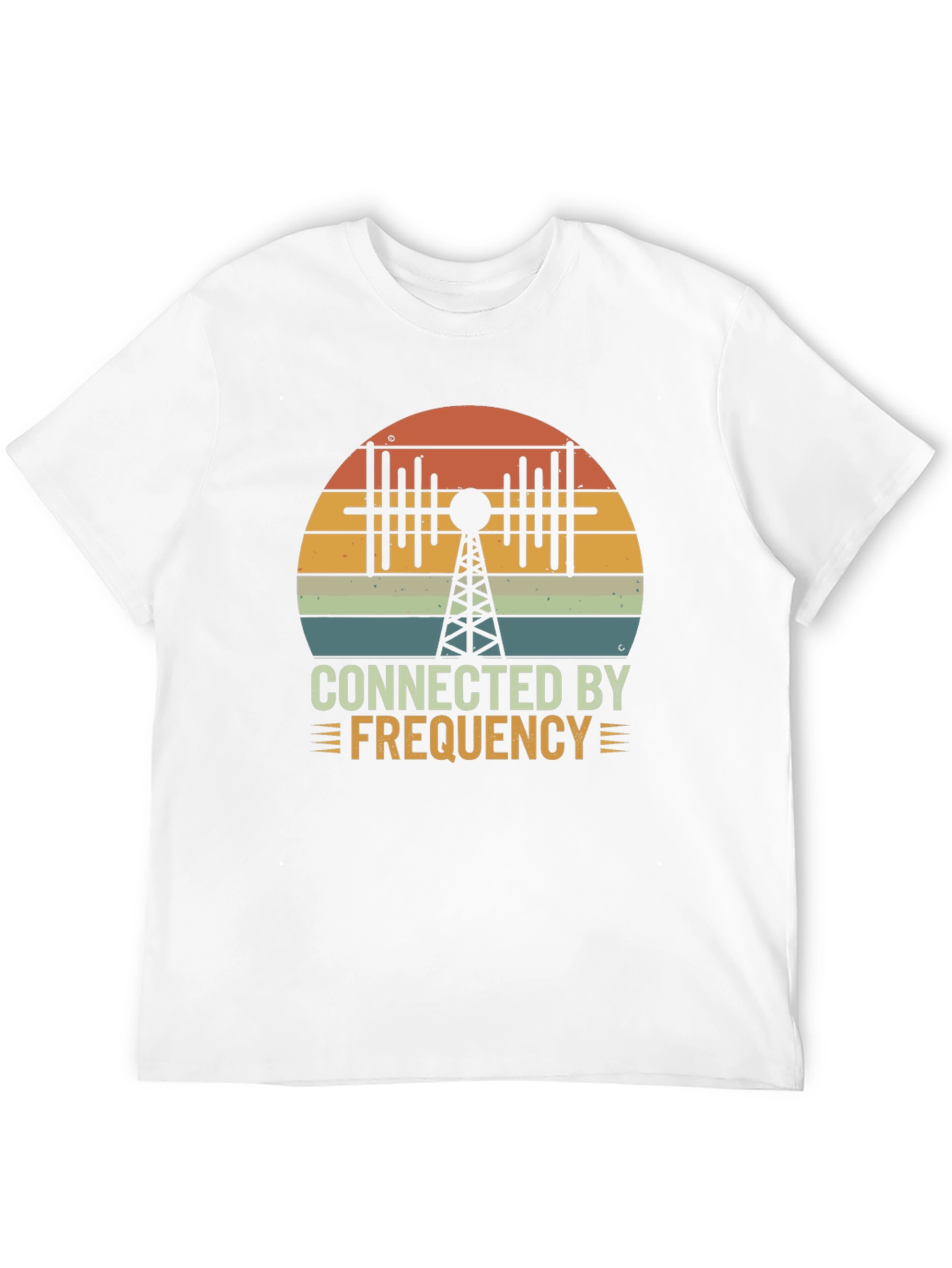 Connected By Frequency Retro Graphic T-Shirt