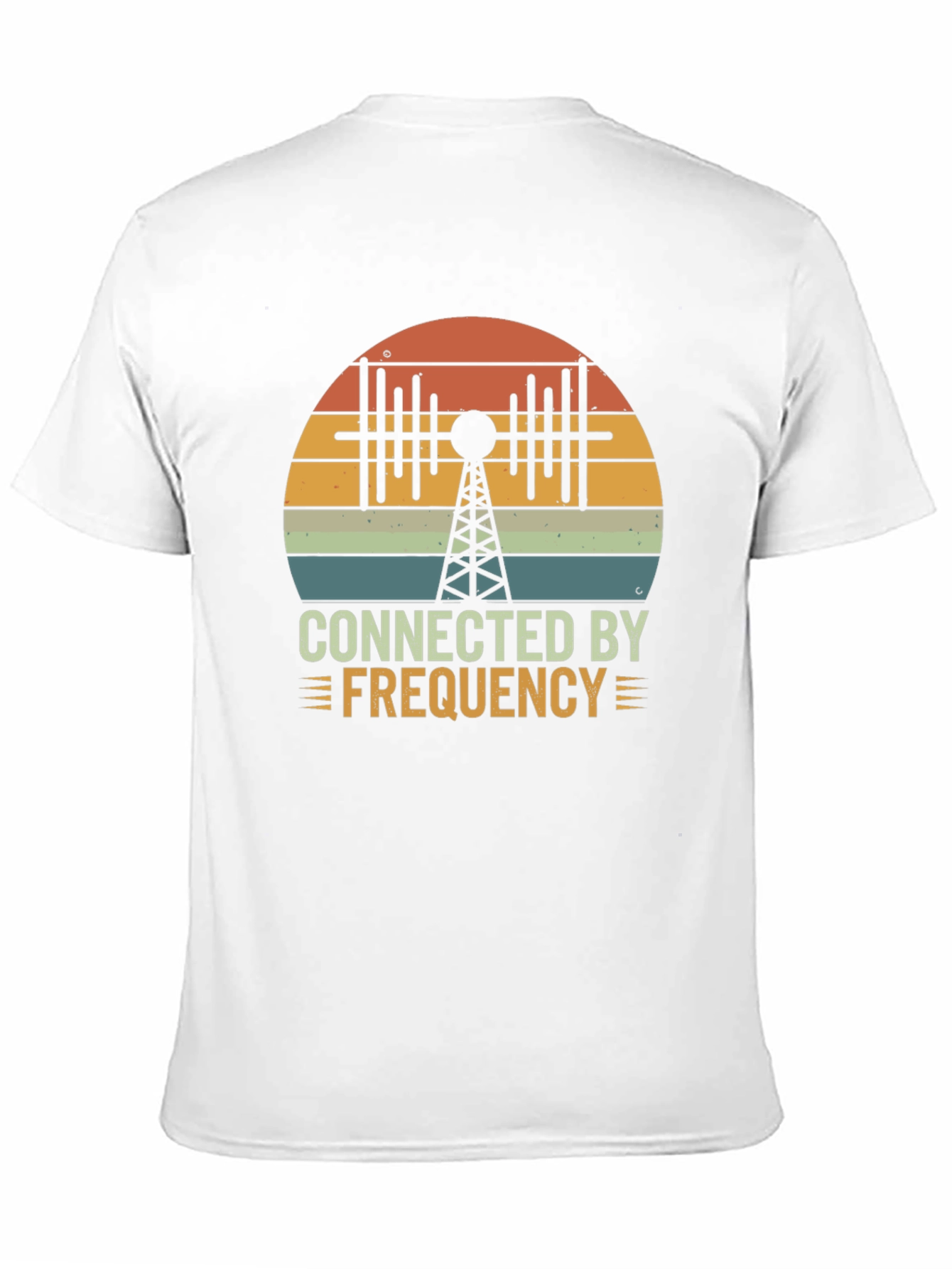 Connected By Frequency Retro Graphic T-Shirt