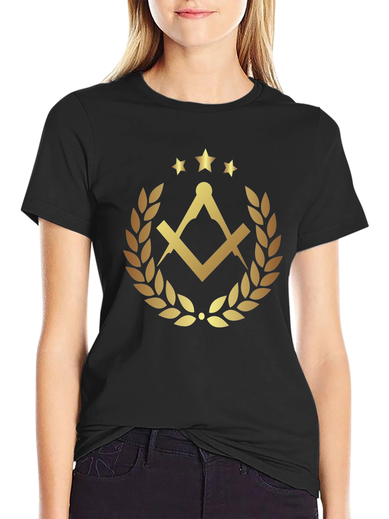 Masonic Symbol Black T-Shirt