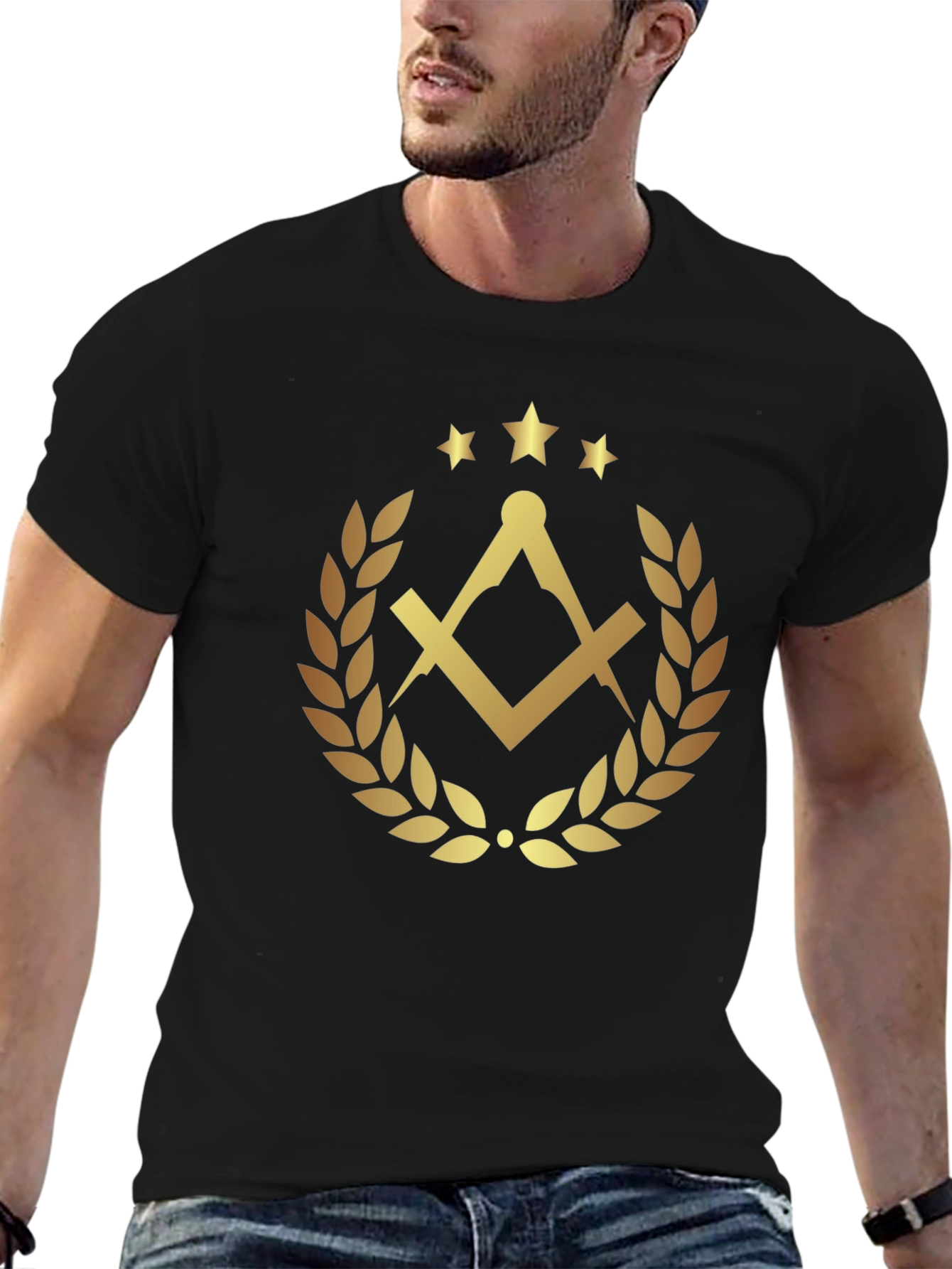 Masonic Symbol Black T-Shirt