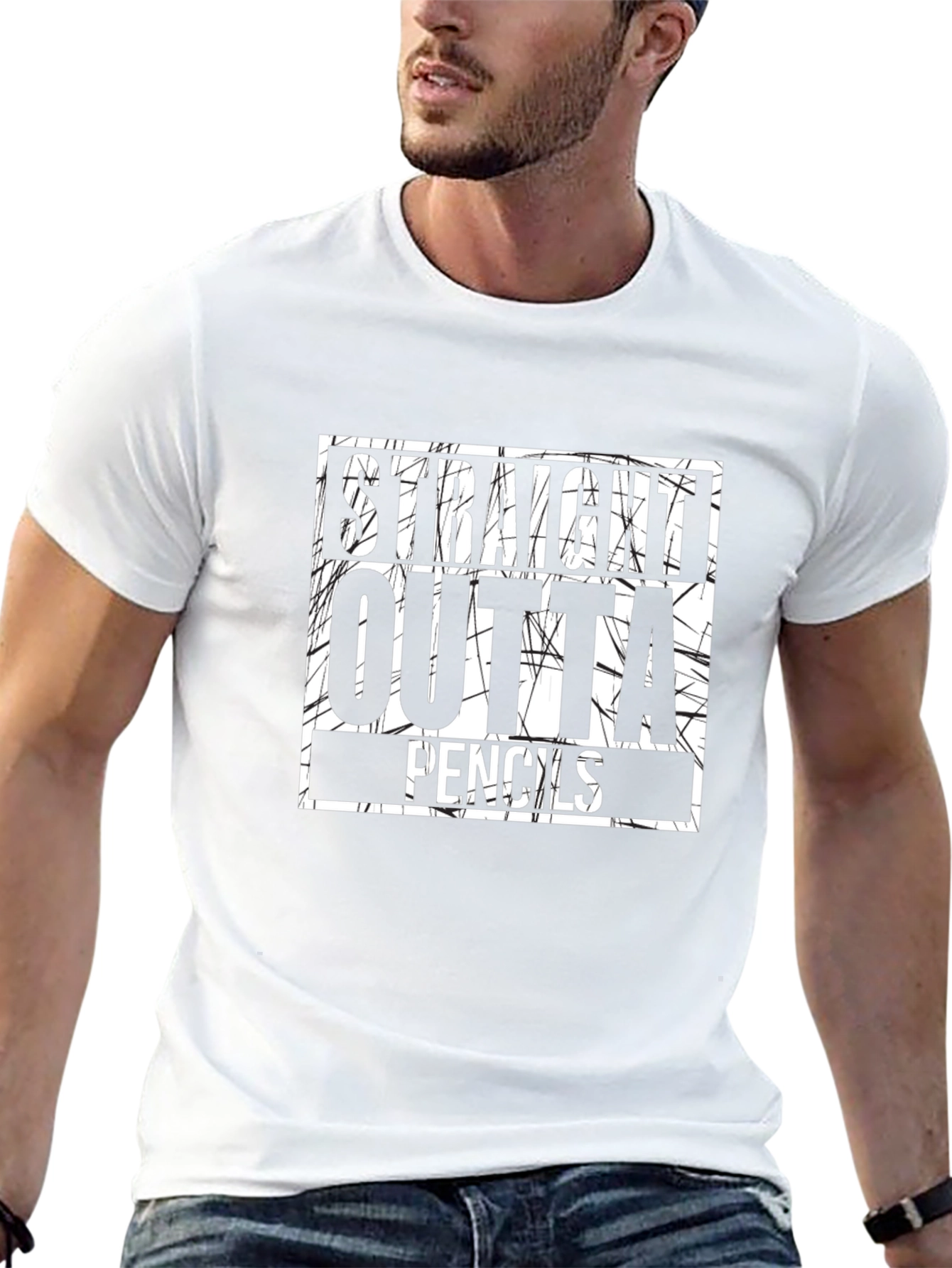Straight Outta Pencils Graphic T-Shirt