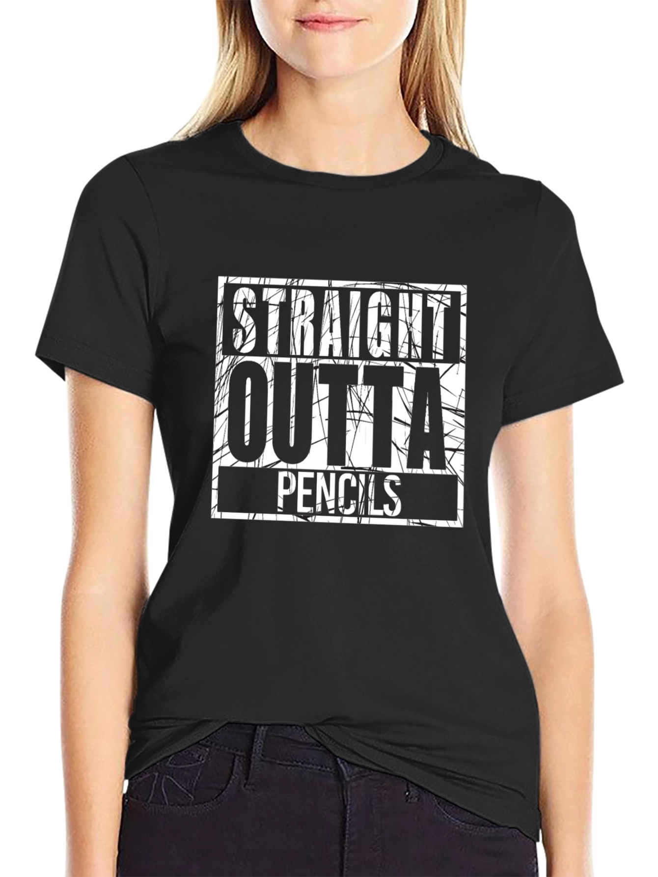 Straight Outta Pencils Graphic T-Shirt