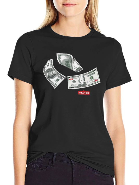 Dream Big Money Graphic Tee - Black