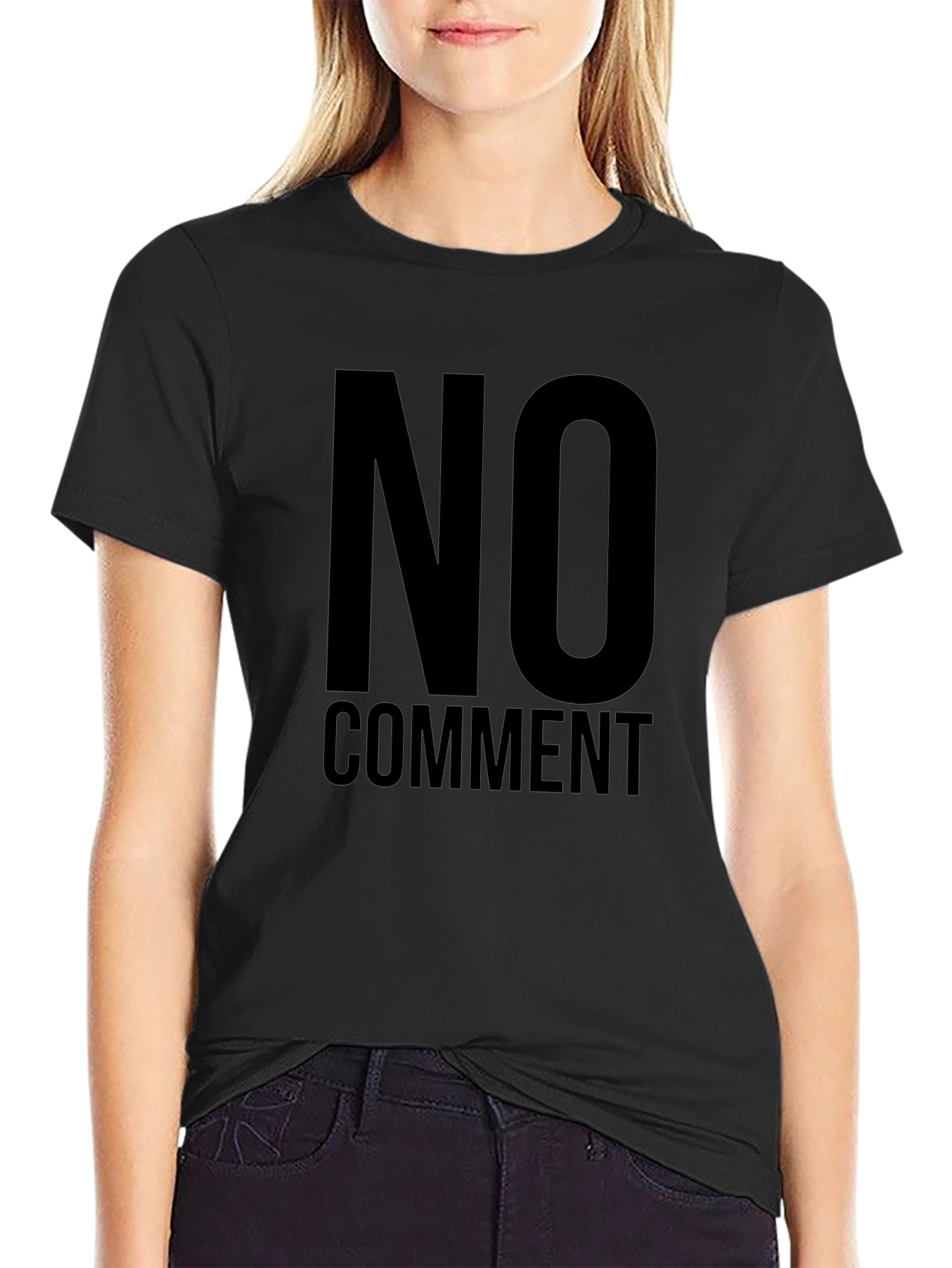 No Comment Statement Tee - Black Graphic T-Shirt