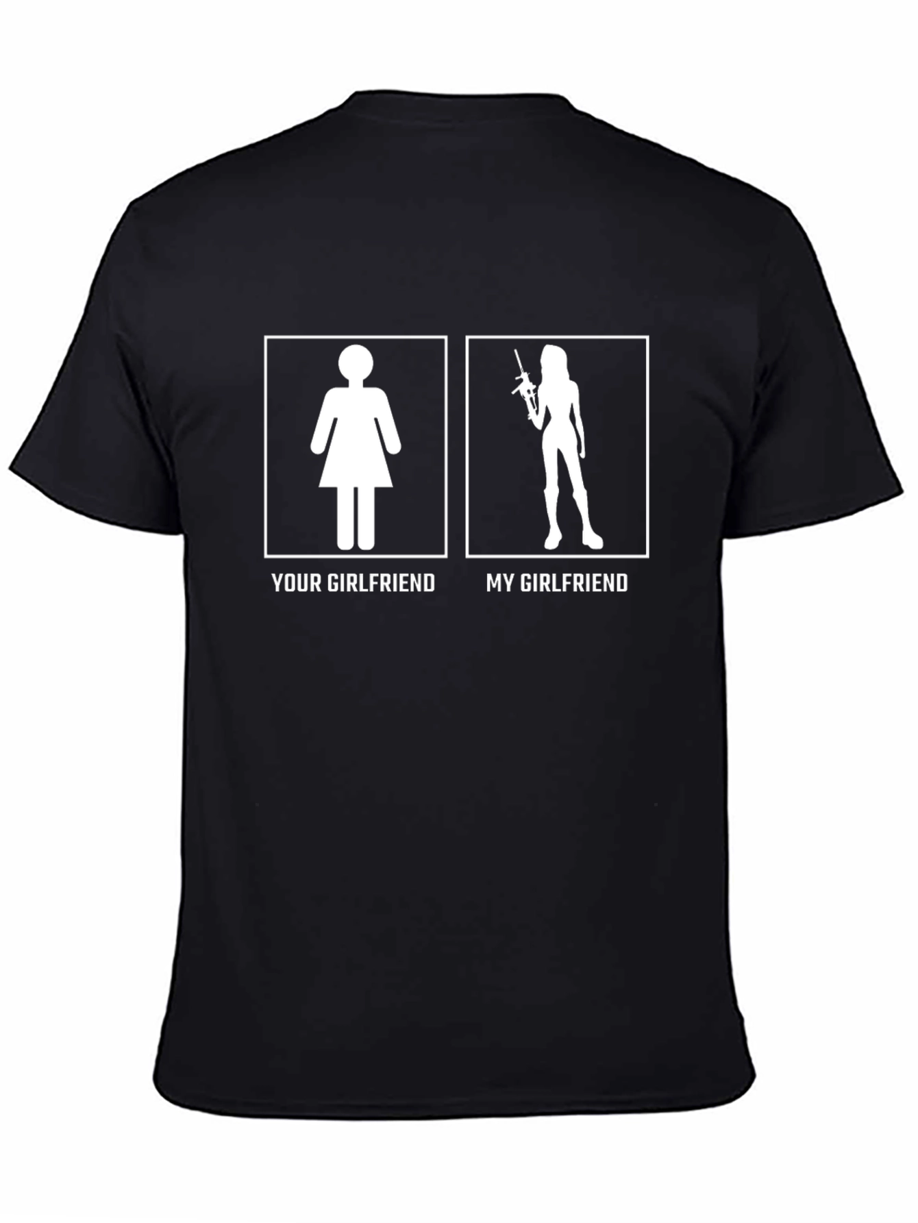 Humorous Your Girlfriend vs My Girlfriend Graphic Tee