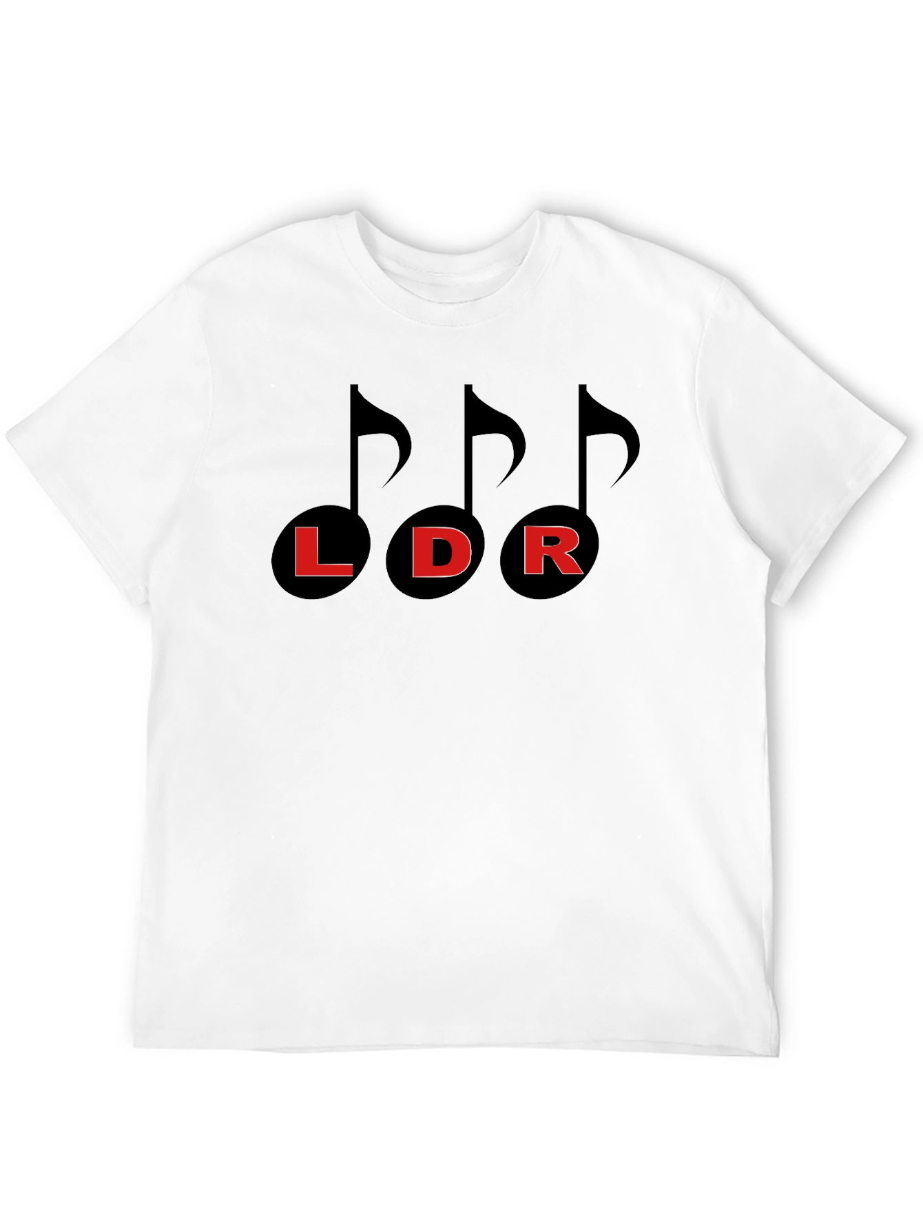 LDR Music Note Graphic Tee - Black Cotton Blend