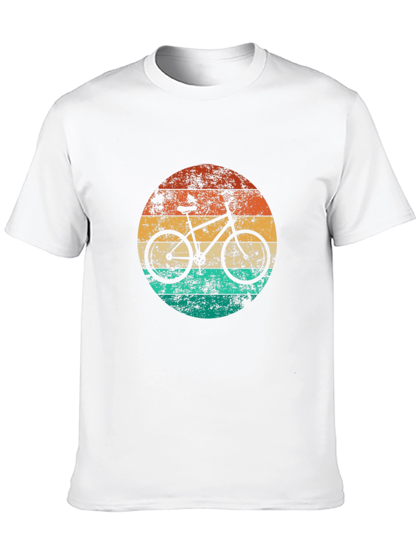 Retro Sunset Bicycle Graphic Tee - Black
