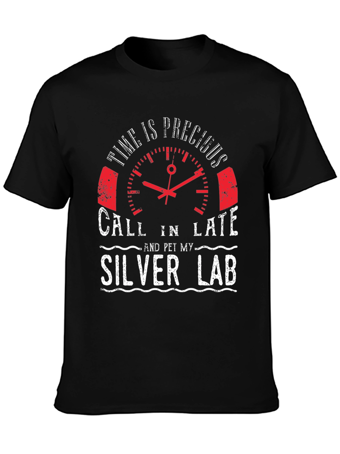 Time Is Precious Silver Lab T-Shirt
