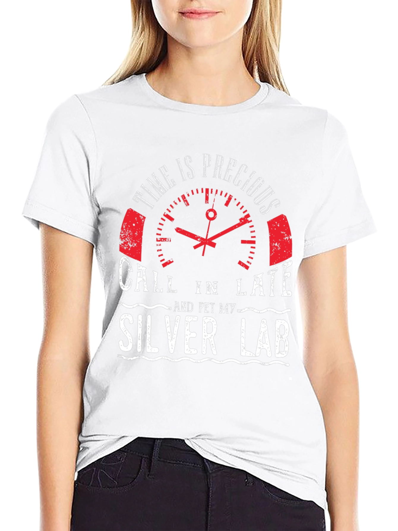 Time Is Precious Silver Lab T-Shirt