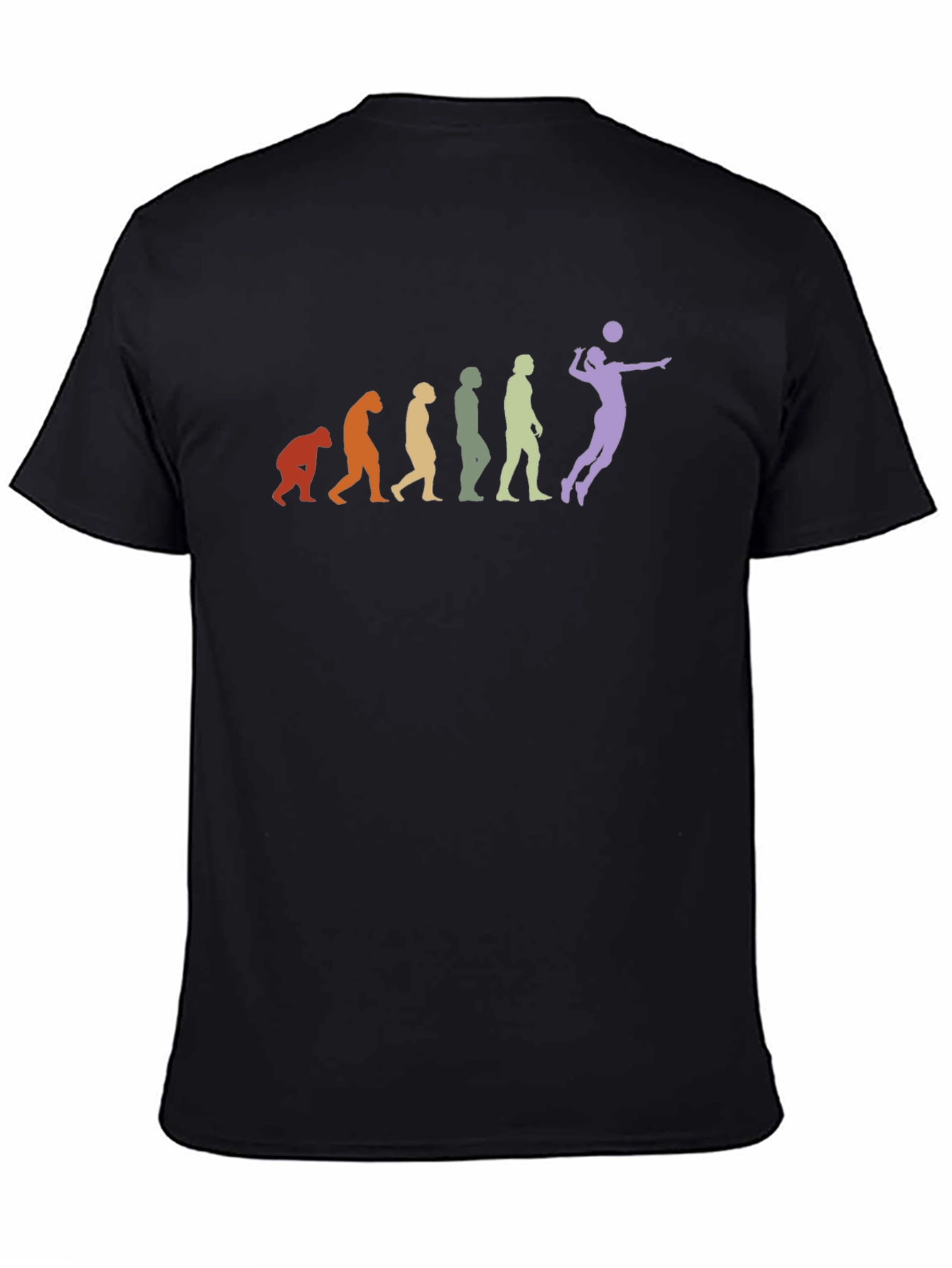 Volleyball Evolution Black T-Shirt