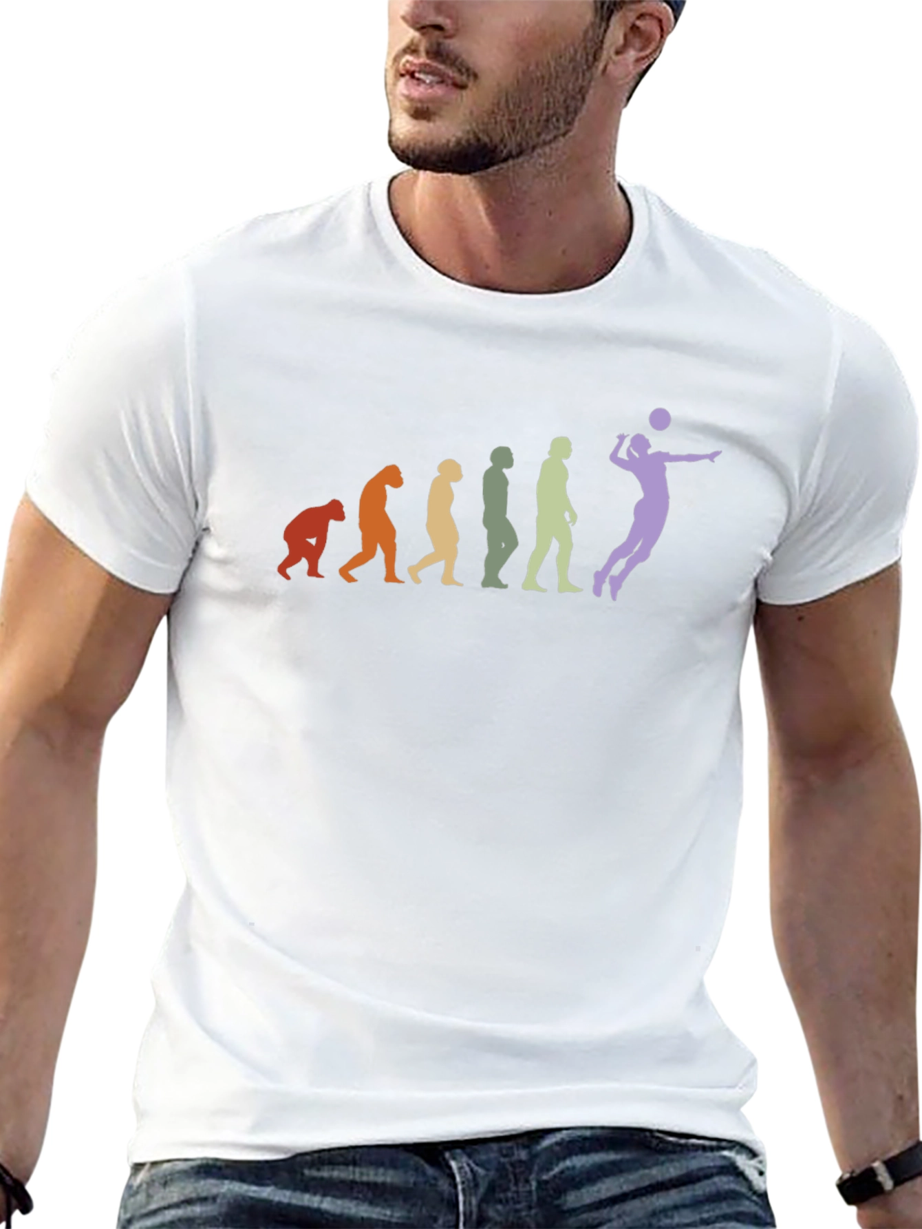 Volleyball Evolution Black T-Shirt