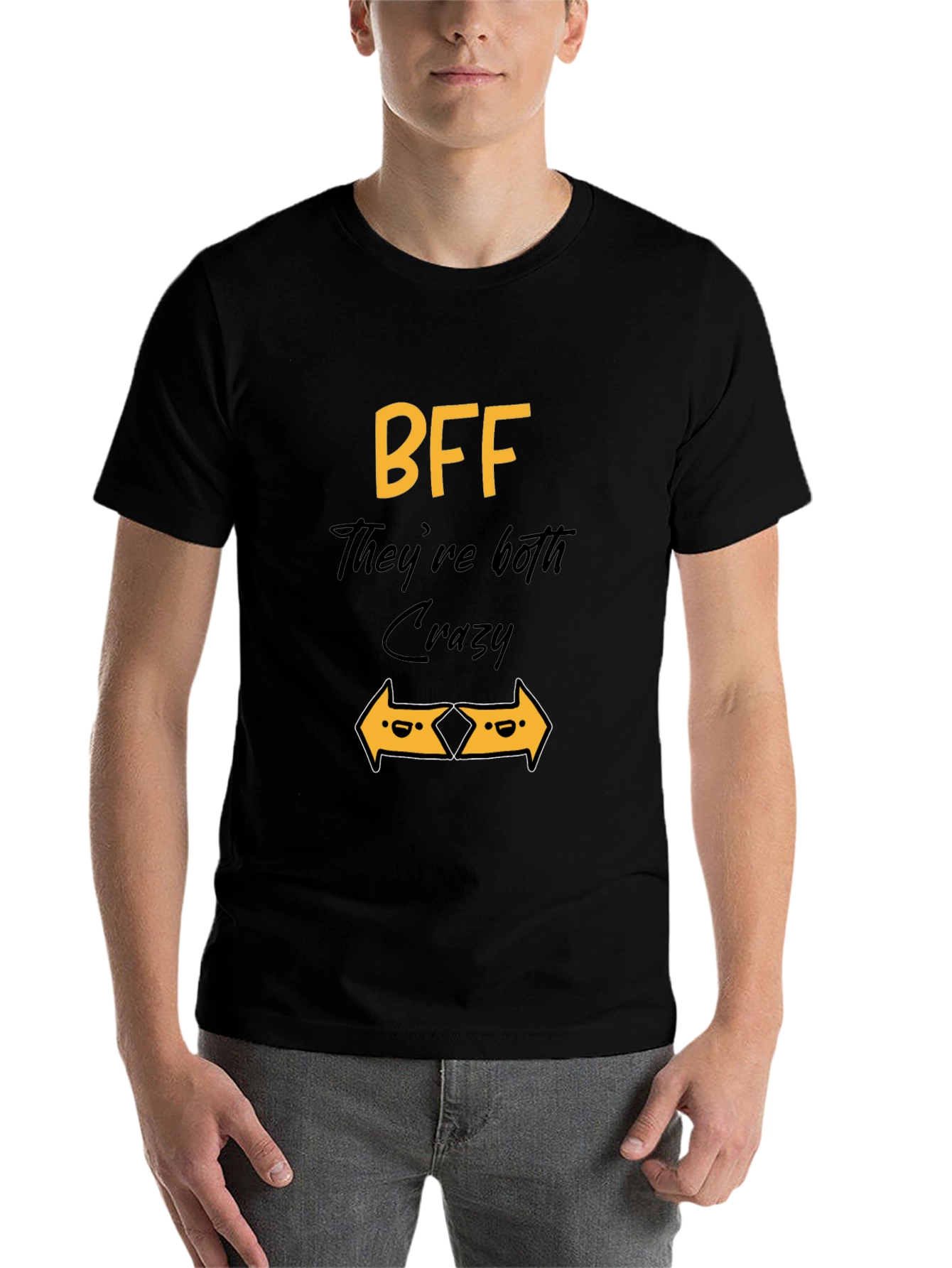 BFF Crazy Arrows Graphic T-Shirt - Black