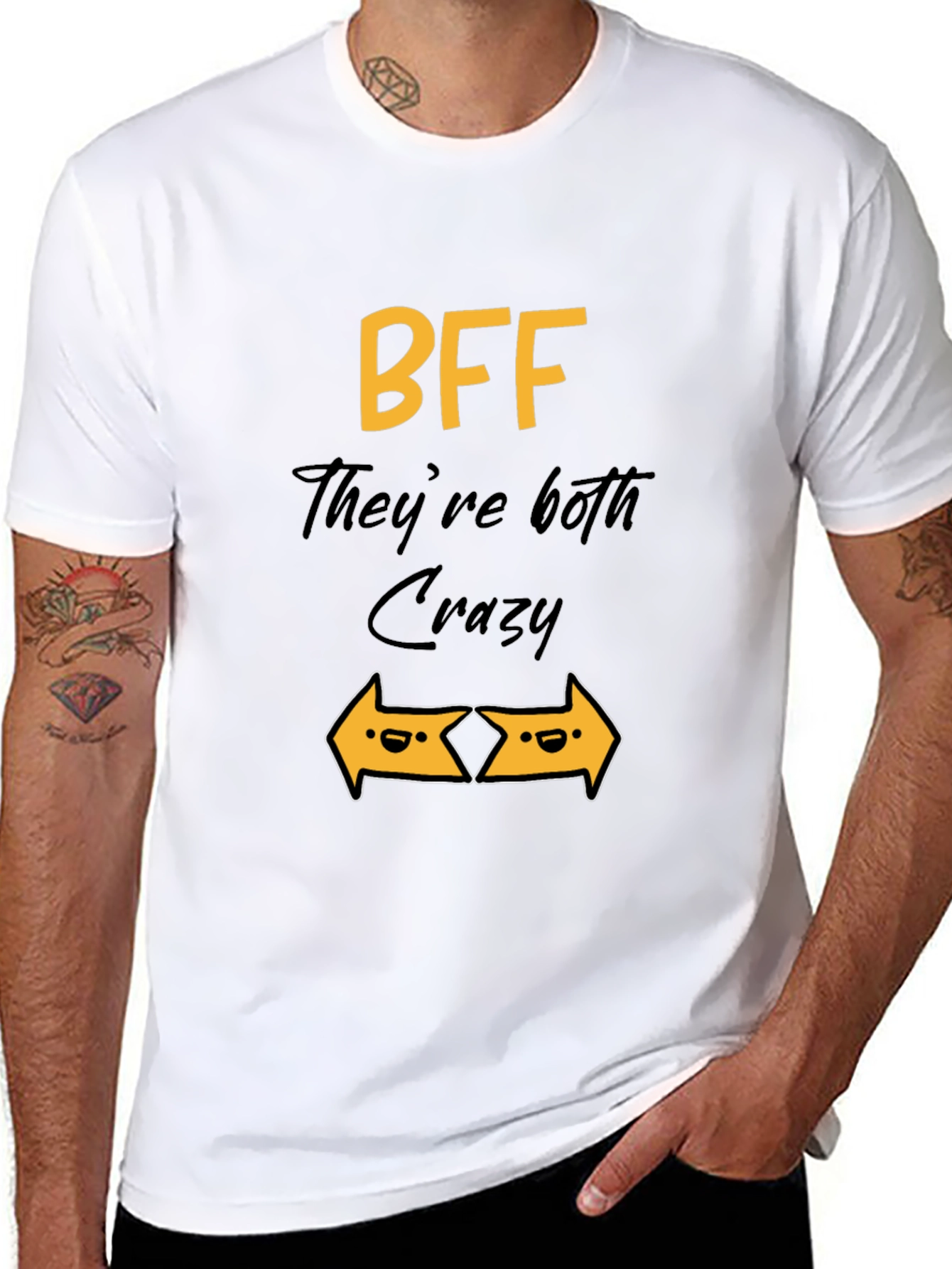 BFF Crazy Arrows Graphic T-Shirt - Black