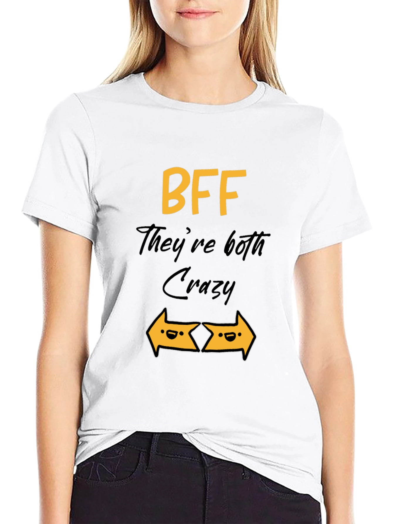 BFF Crazy Arrows Graphic T-Shirt - Black