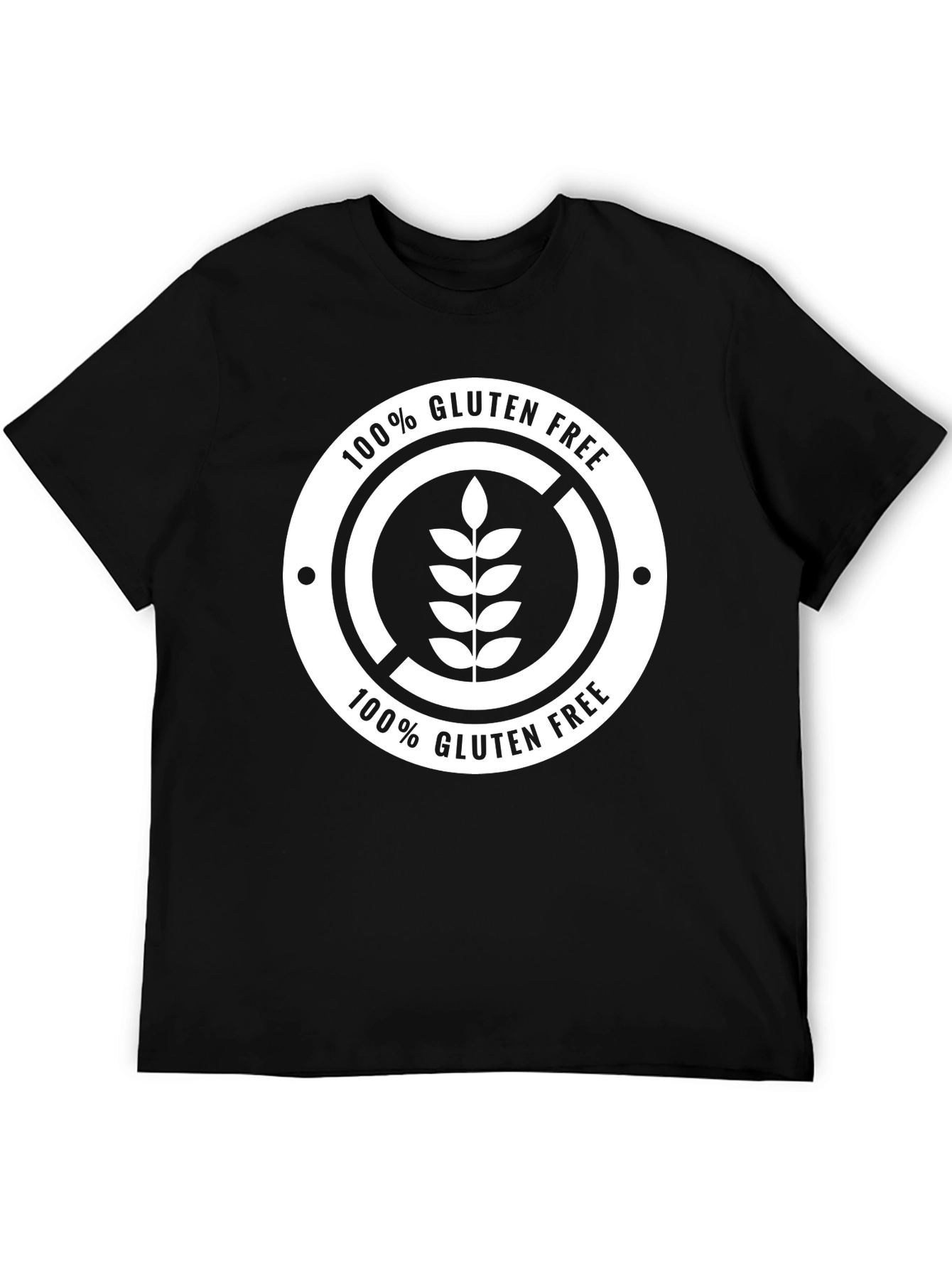 Gluten Free 100% Black T-Shirt