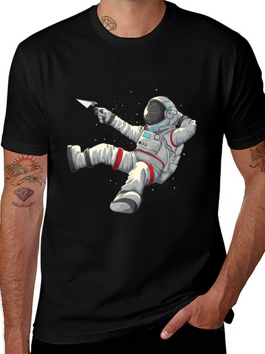Astronaut Paper Airplane Graphic Tee