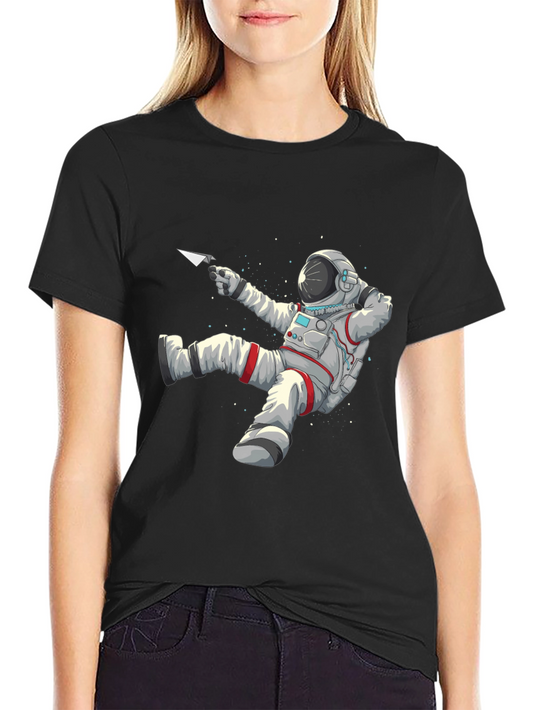 Astronaut Paper Airplane Graphic Tee