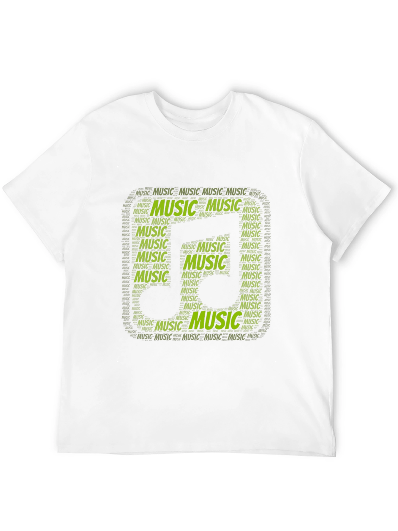 Music Word Art Graphic Tee - Black