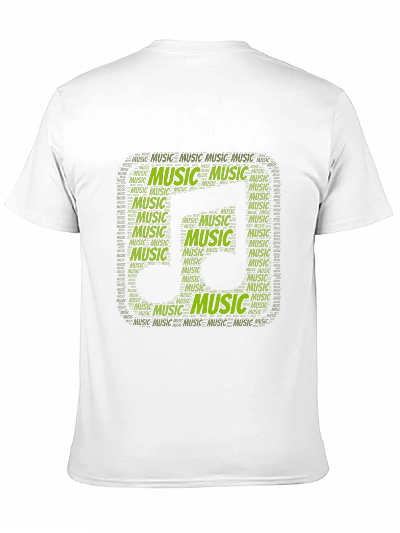 Music Word Art Graphic Tee - Black