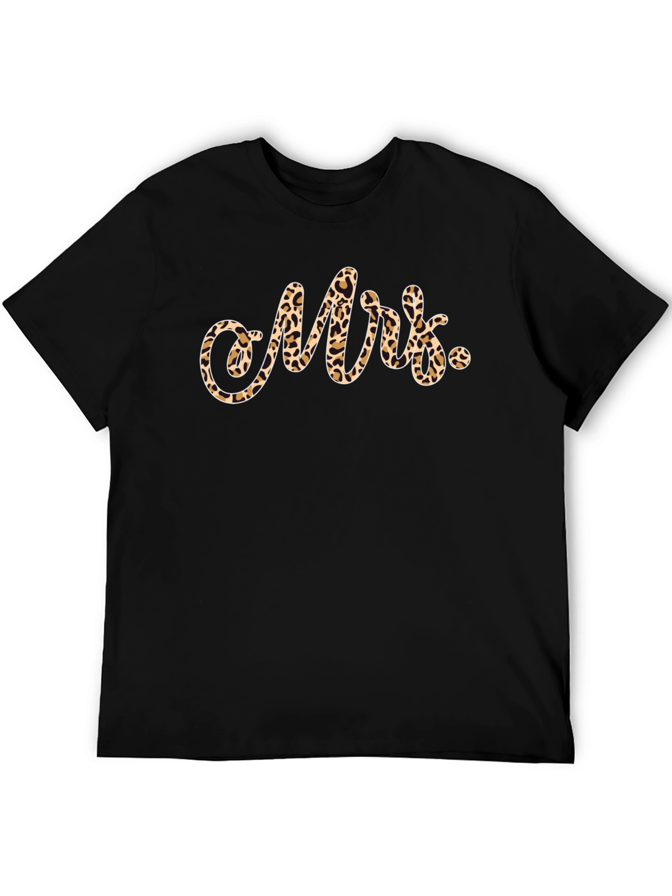 Mrs. Leopard Print T-Shirt - Newlywed Apparel