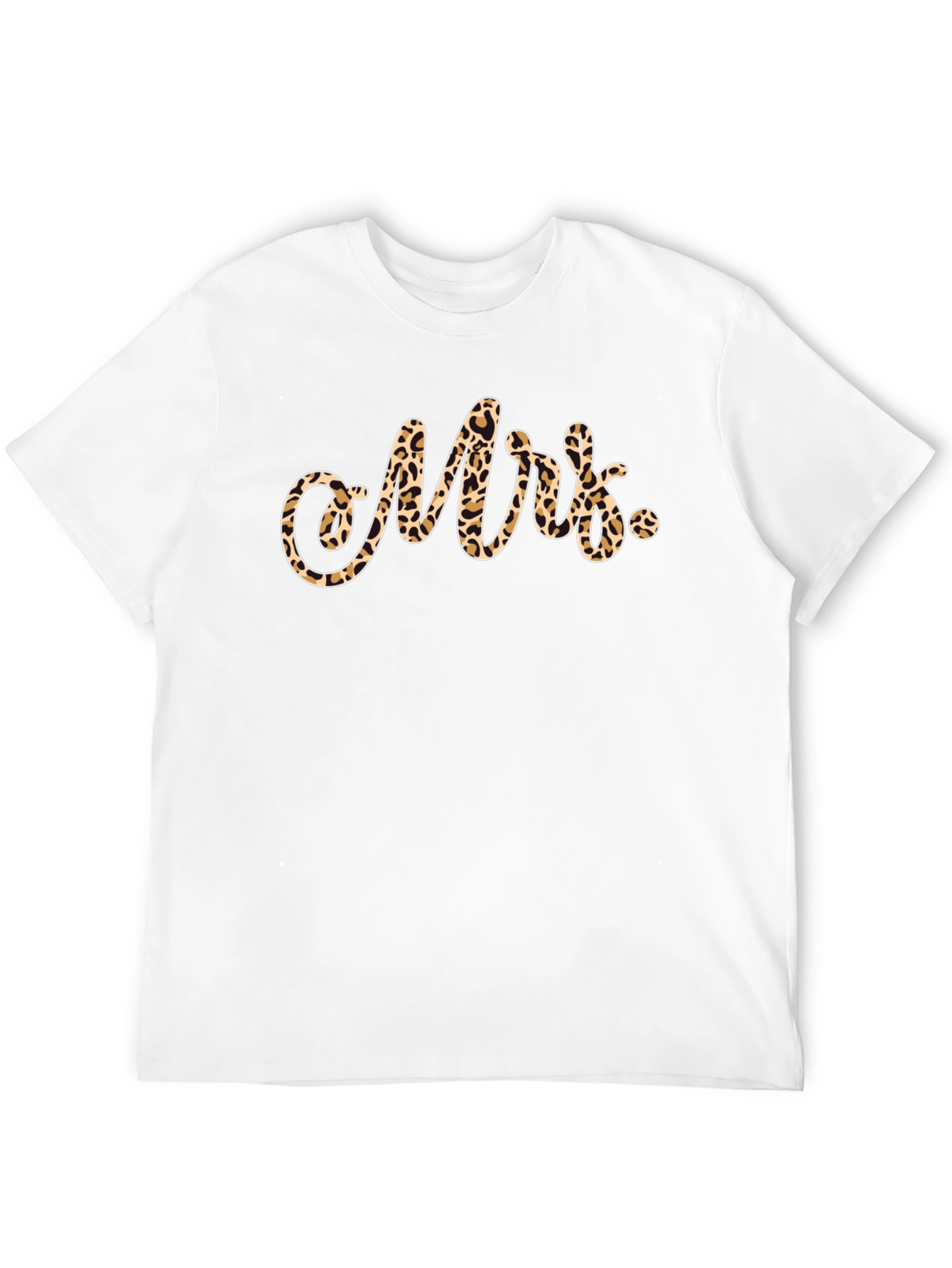 Mrs. Leopard Print T-Shirt - Newlywed Apparel