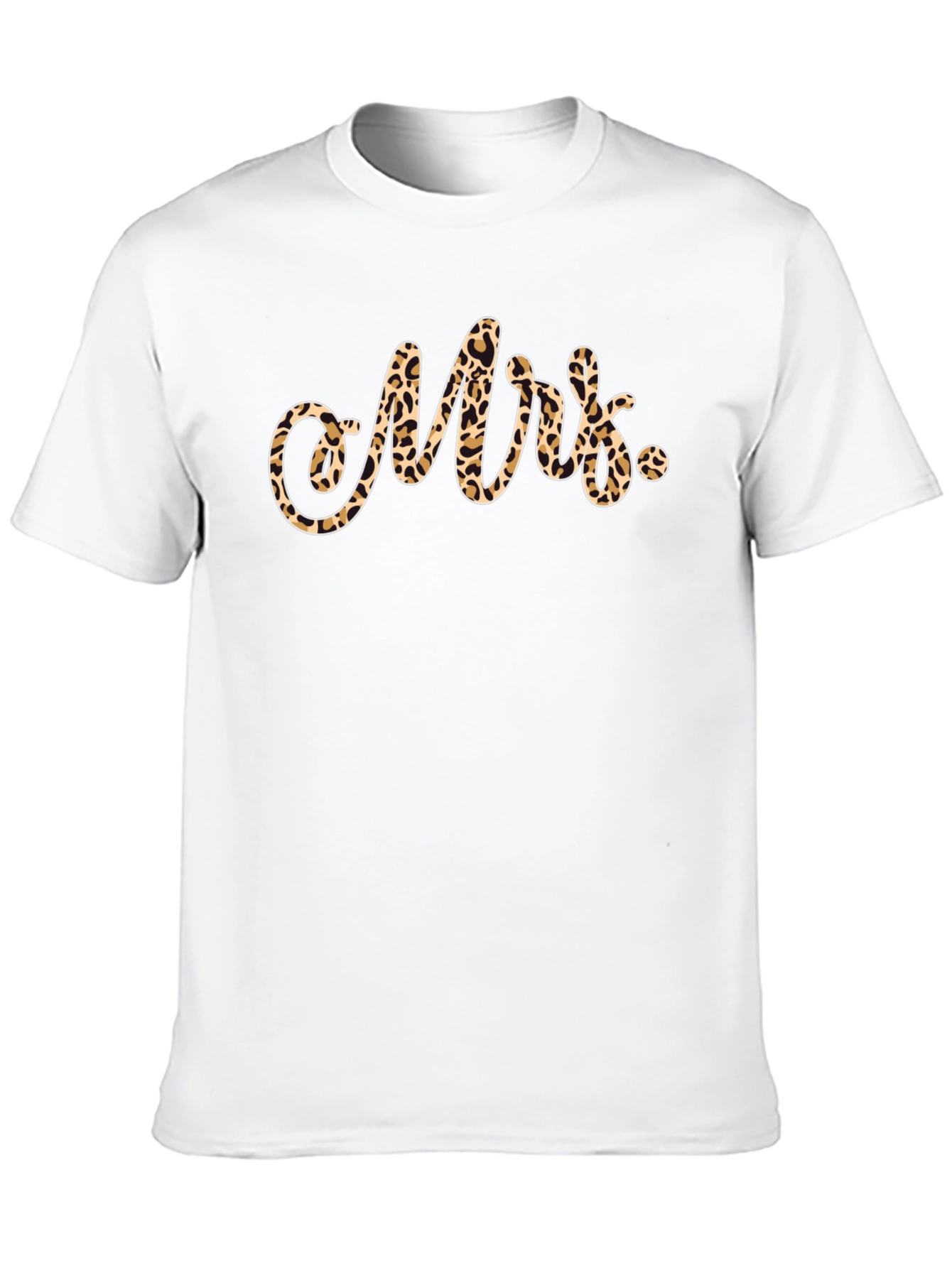 Mrs. Leopard Print T-Shirt - Newlywed Apparel