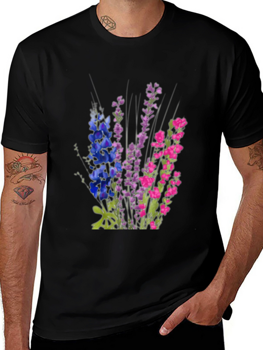 Floral Bouquet Graphic T-Shirt - Black