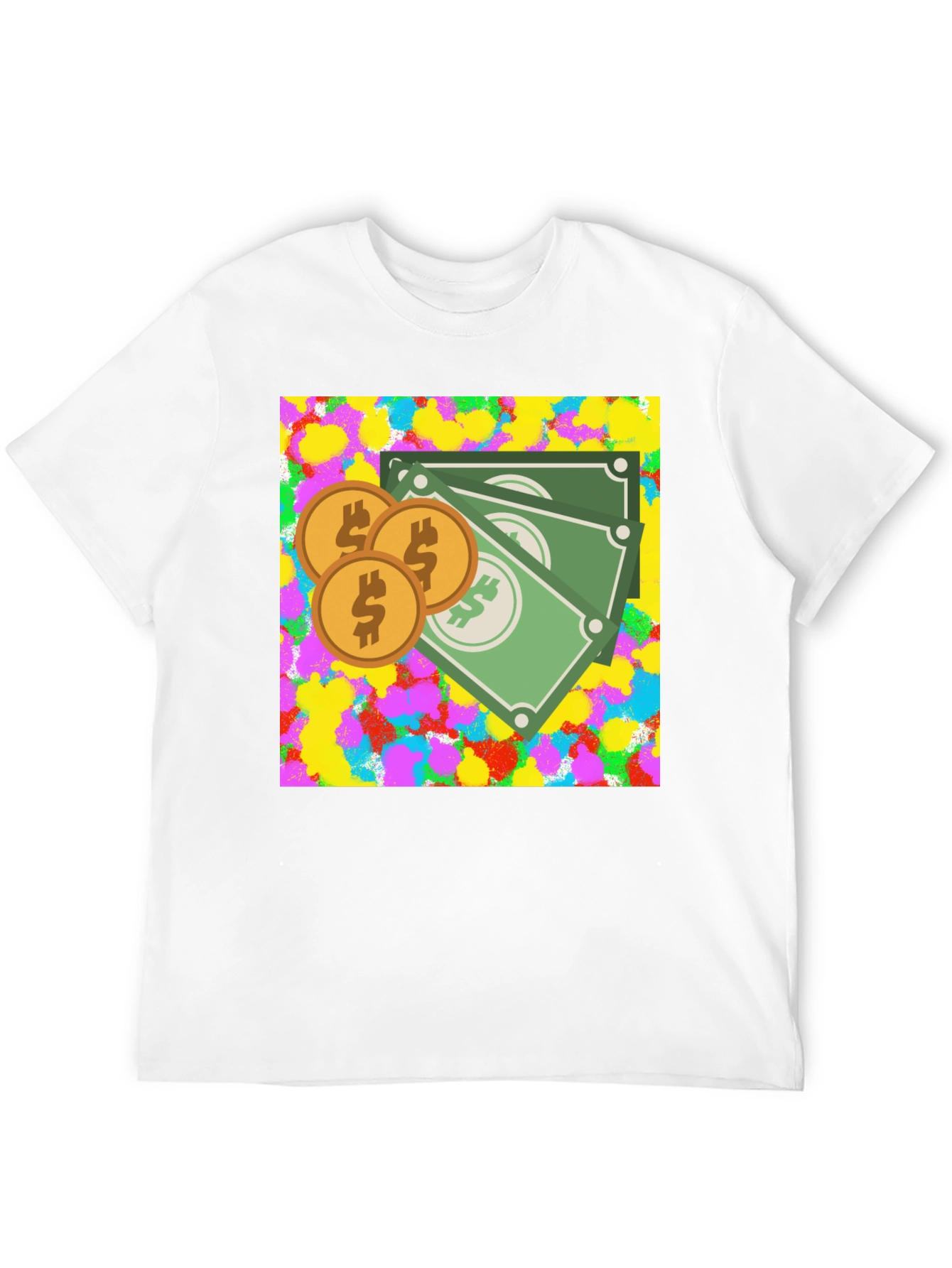 Money Graphic Black T-Shirt