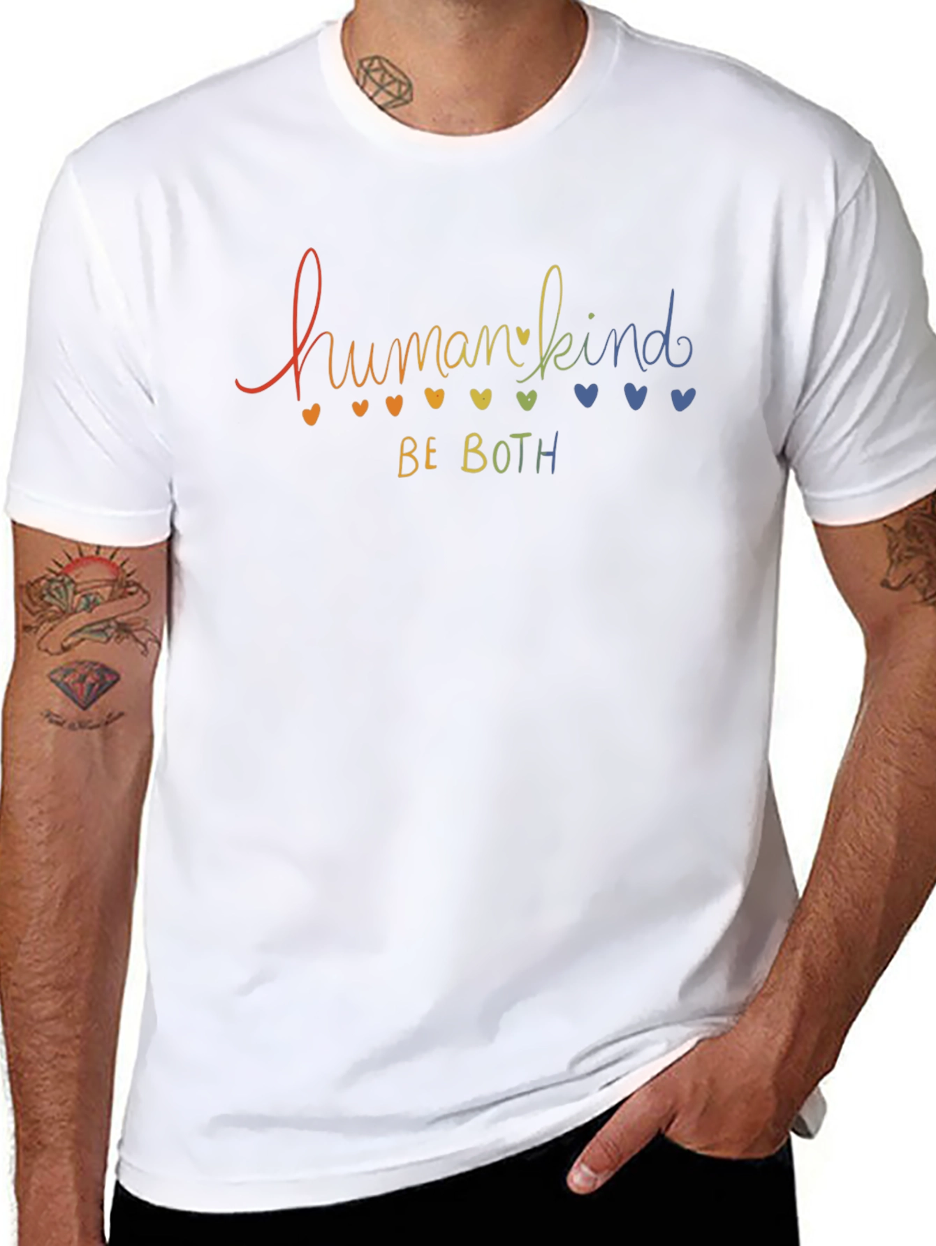 Humankind Be Both LGBT Pride Black T-Shirt