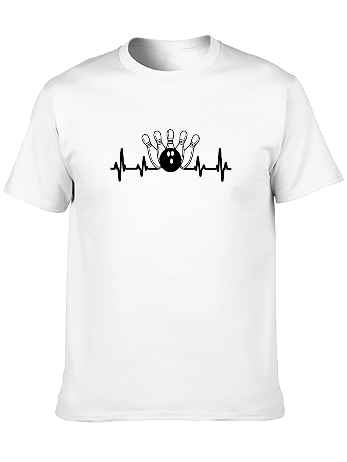 Bowling Heartbeat T-Shirt - Black