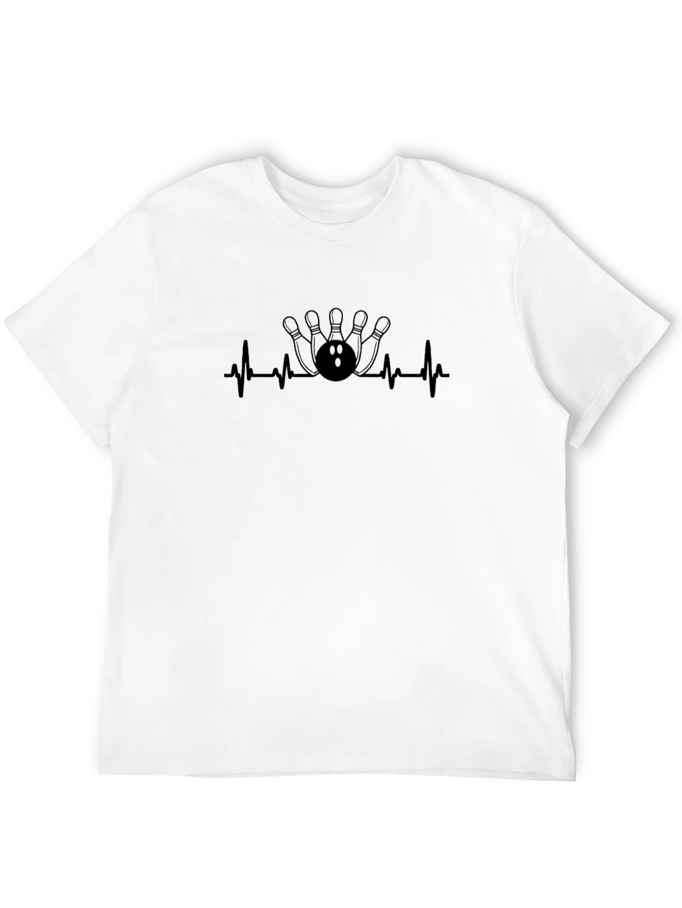 Bowling Heartbeat T-Shirt - Black