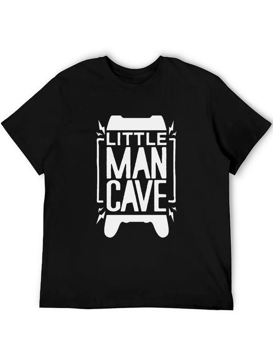 Little Man Cave Gamer T-Shirt - Black Cotton Tee