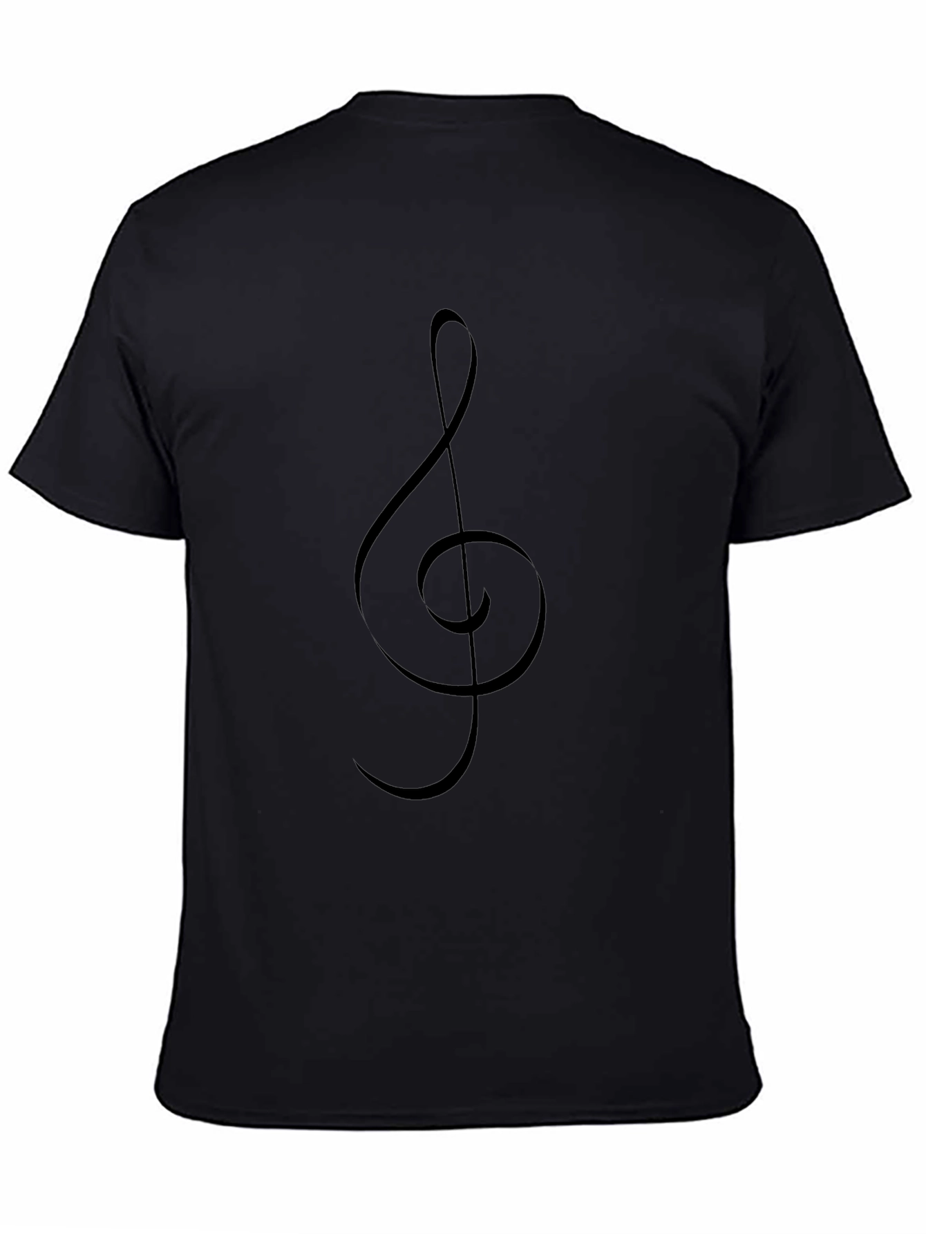 Black Treble Clef T-Shirt | Music Lover Apparel