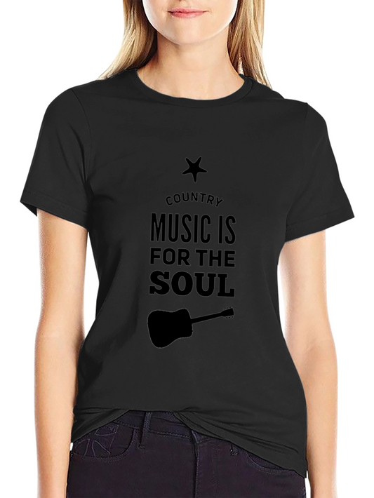 Country Music is for the Soul Black T-Shirt