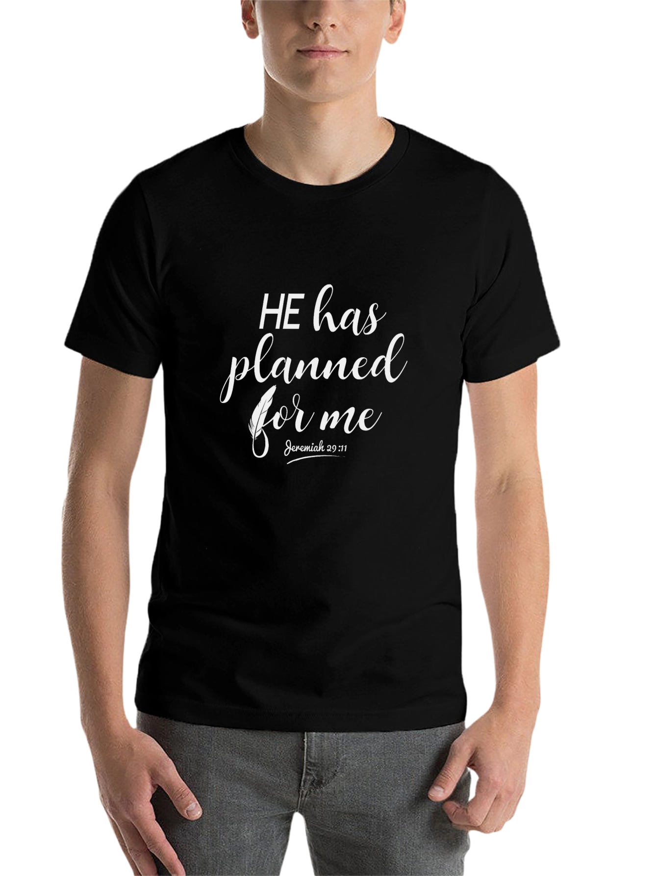 He Has Planned For Me Black T-Shirt