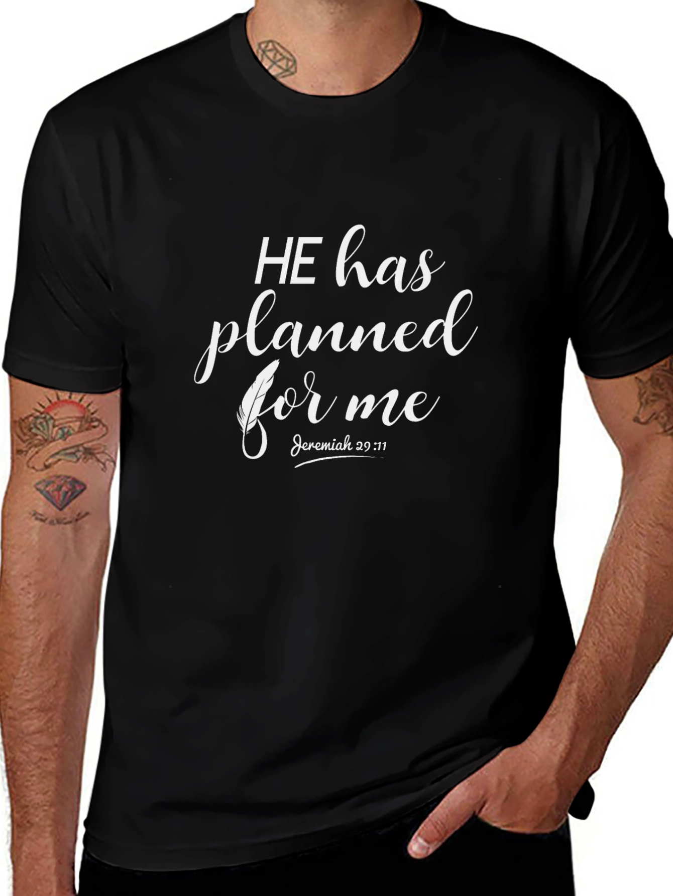 He Has Planned For Me Black T-Shirt