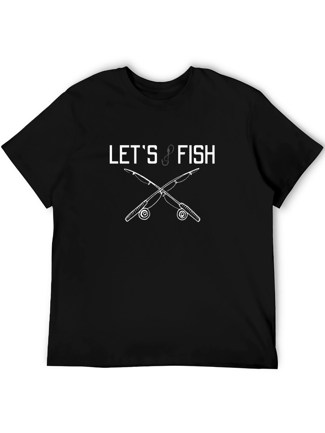Lets Fish Graphic T-Shirt - Black Cotton Tee