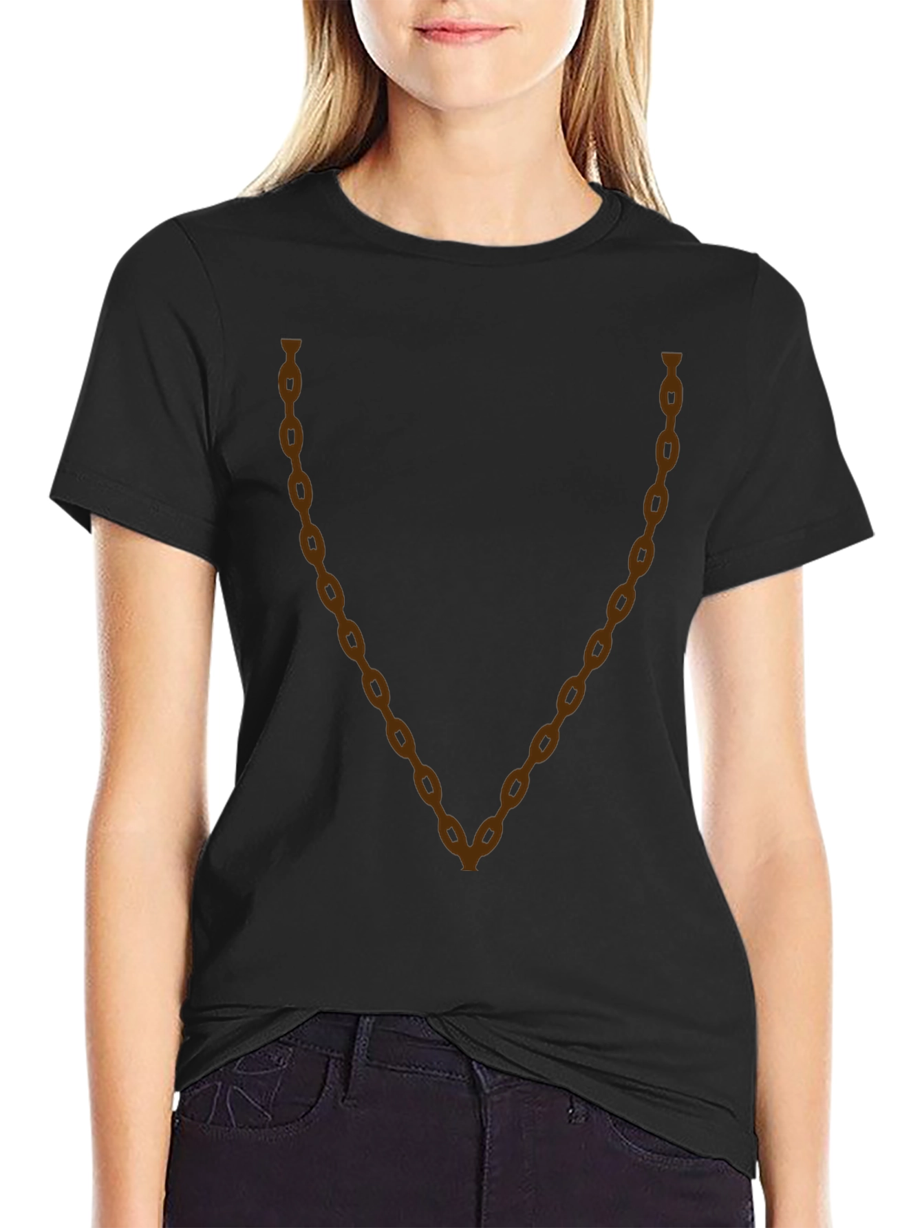 Chain Graphic Tee - Casual Style
