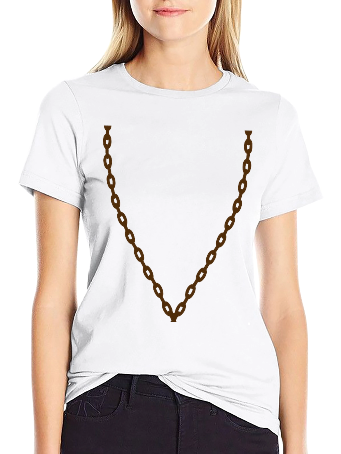 Chain Graphic Tee - Casual Style