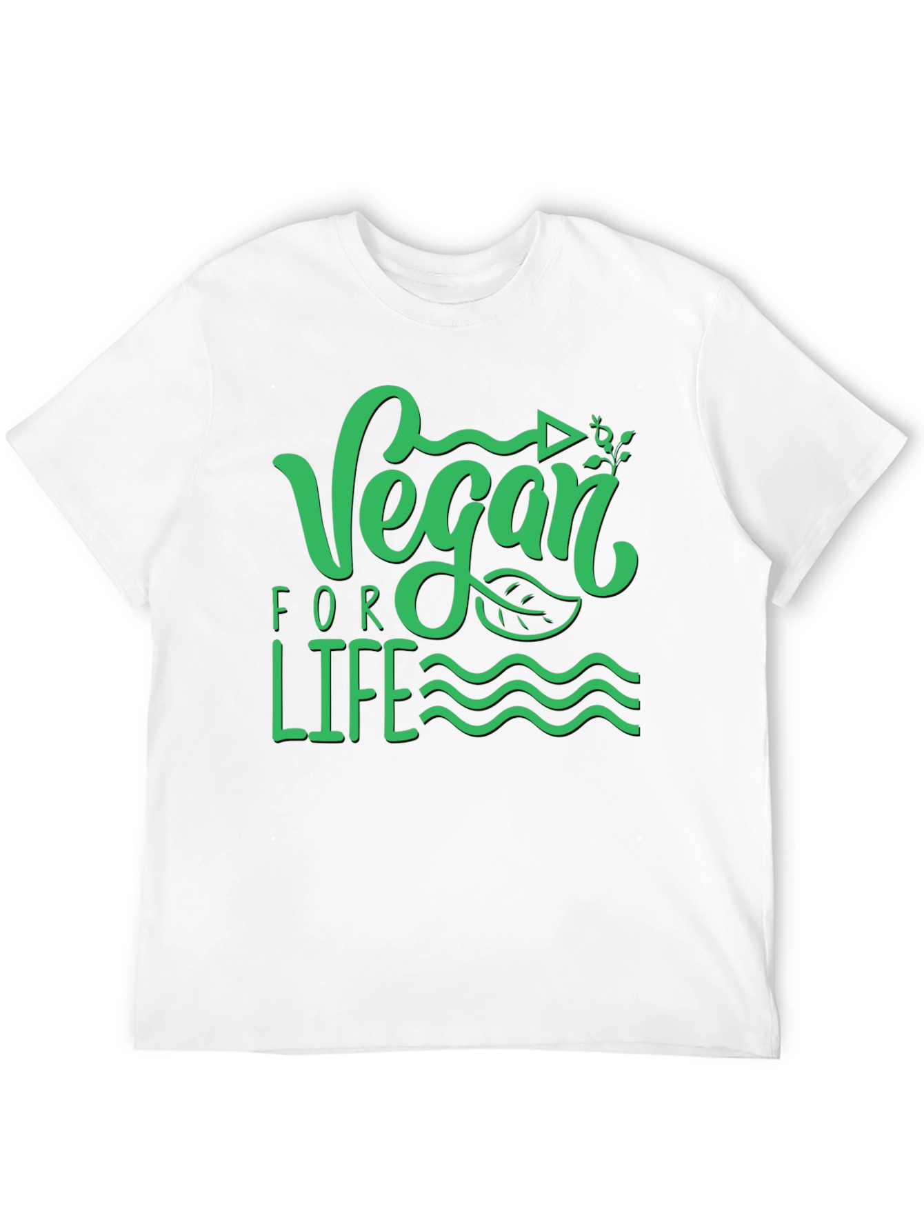 Vegan For Life Graphic T-Shirt Black