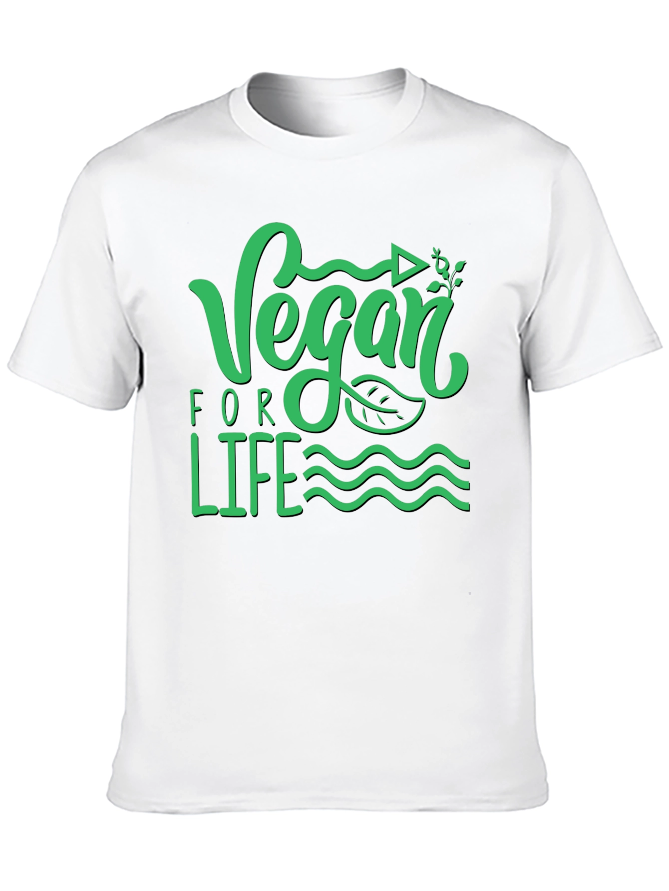 Vegan For Life Graphic T-Shirt Black