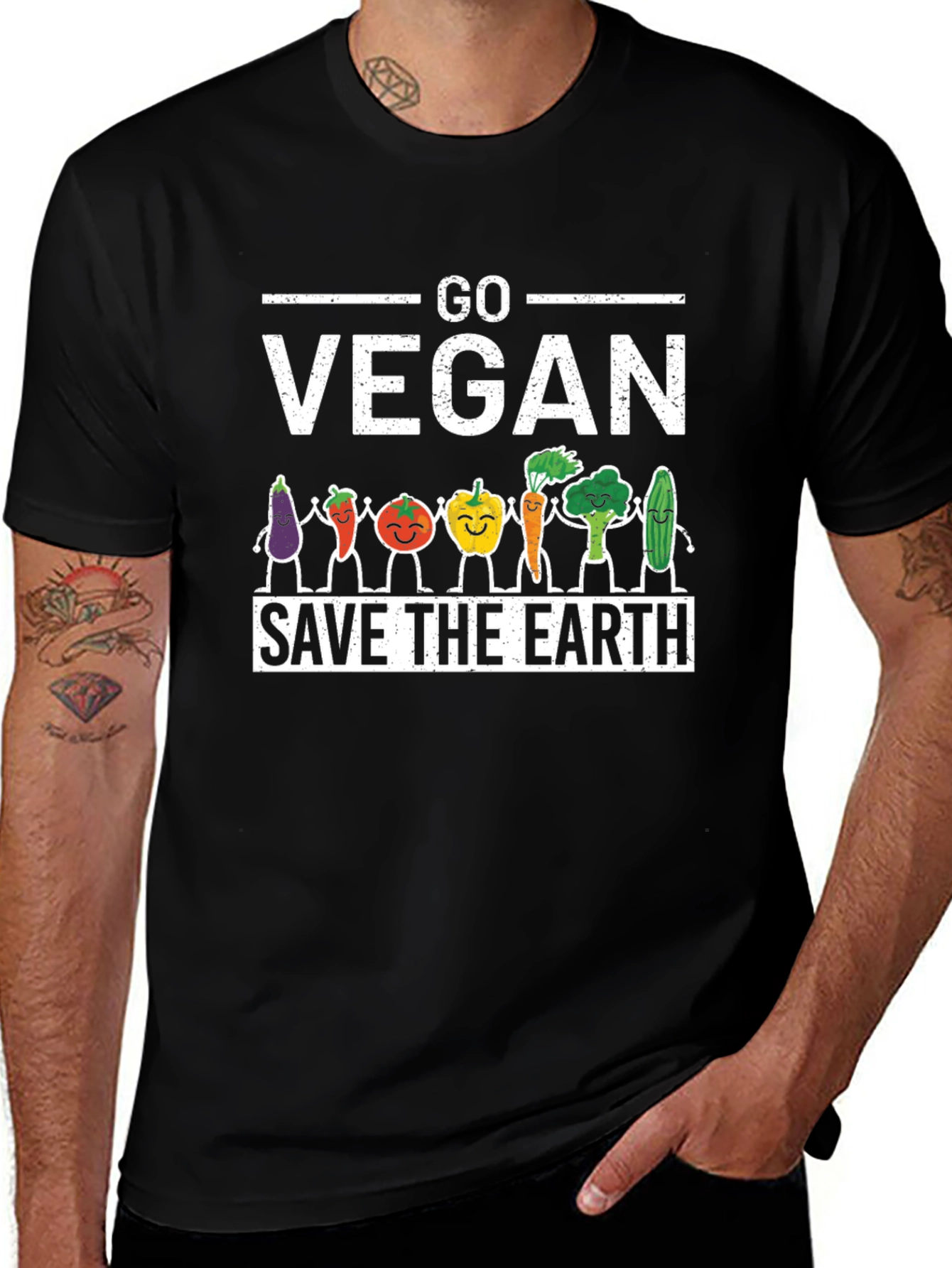 Go Vegan Save The Earth T-Shirt